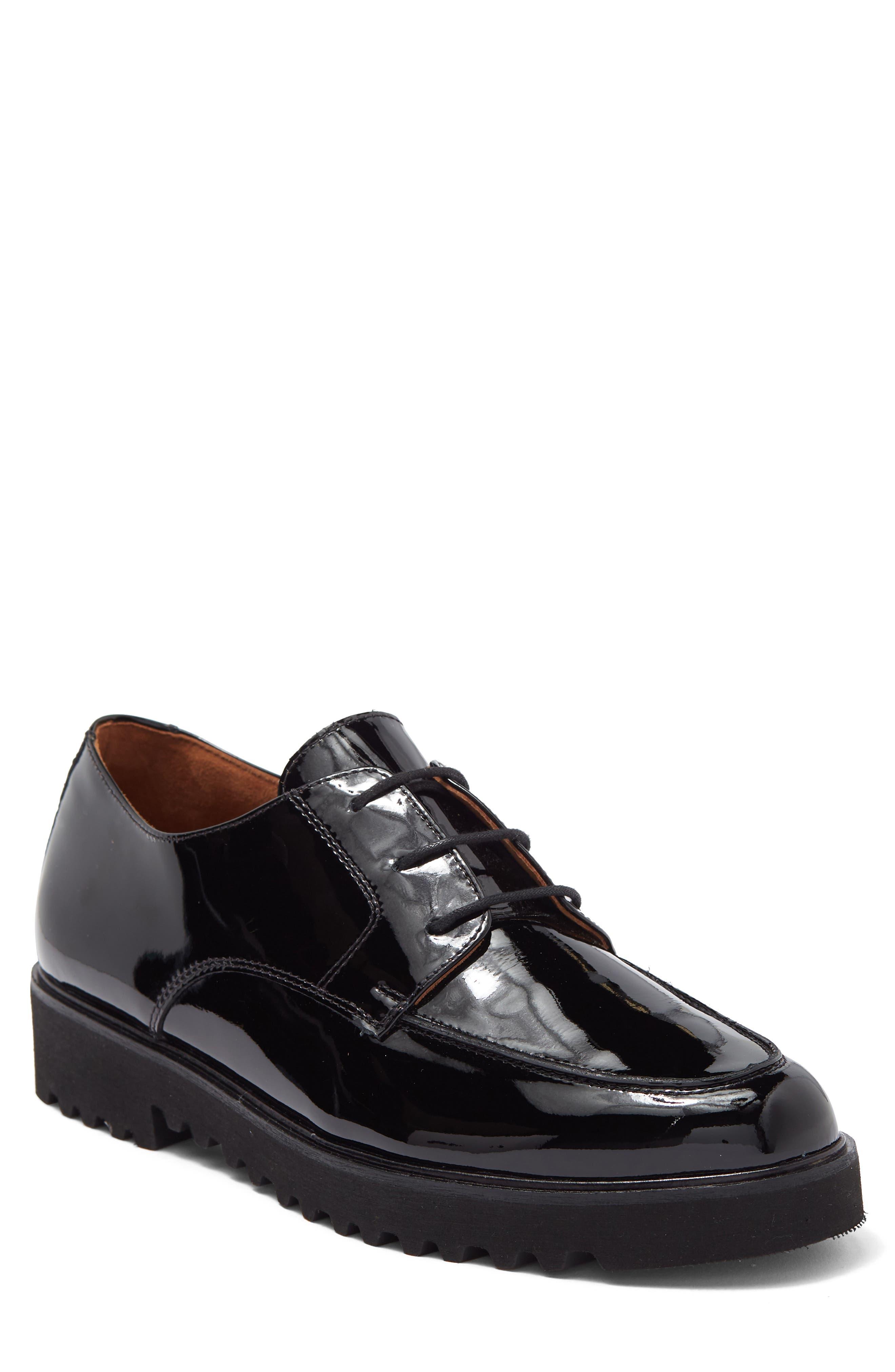 Paul Green Geneva Leather Lug Sole Derby In Black Patent At Nordstrom Rack  | Lyst