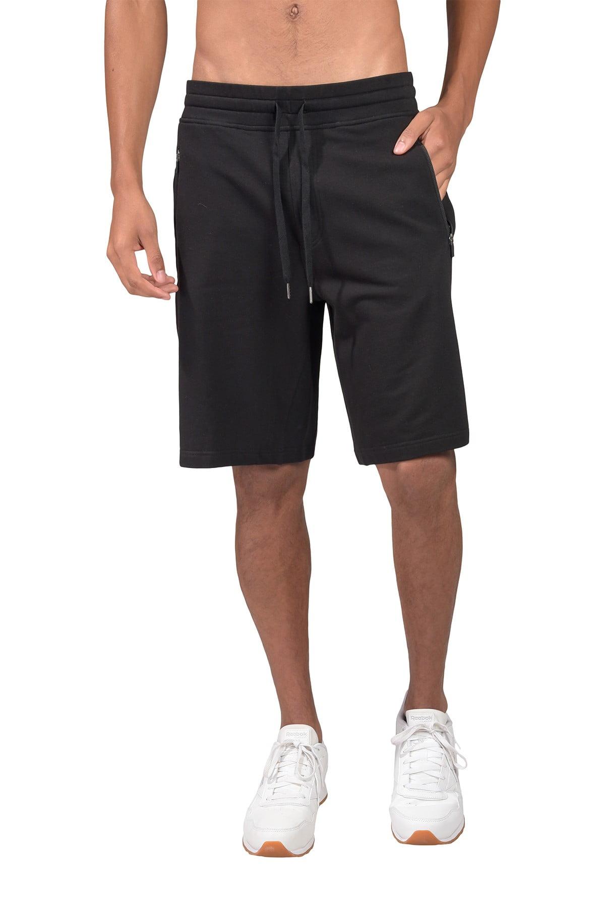 90 Degrees Cotton Drawstring Zip Pocket Shorts in Black for Men - Lyst