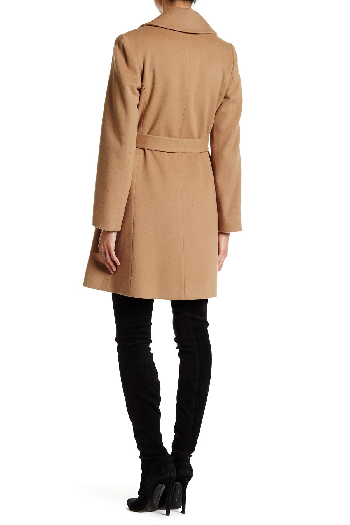 notch collar wool coat fleurette
