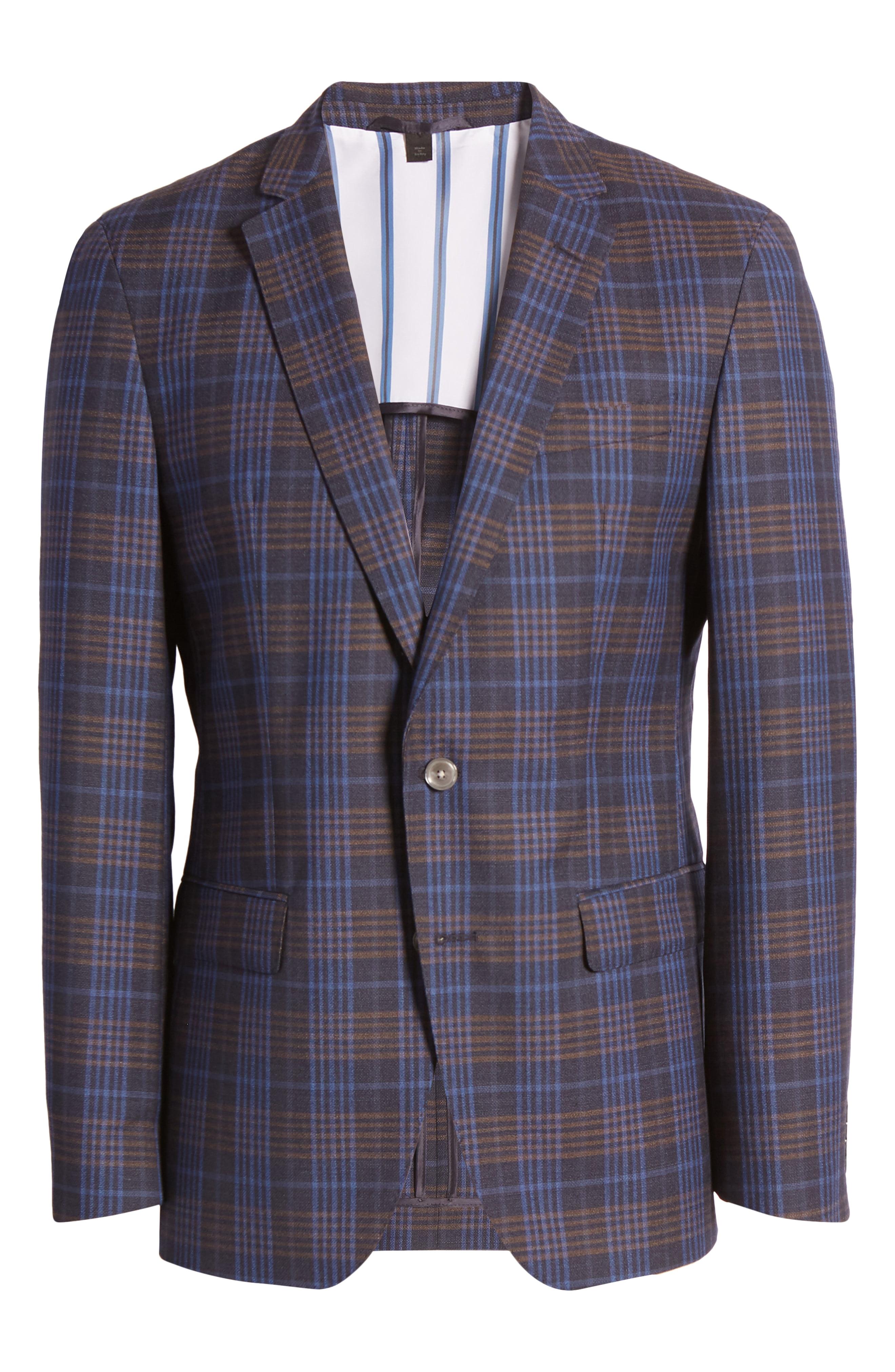 BOSS by HUGO BOSS Hartlay Trim Fit Glen Plaid Wool Sport Coat in Blue for  Men | Lyst