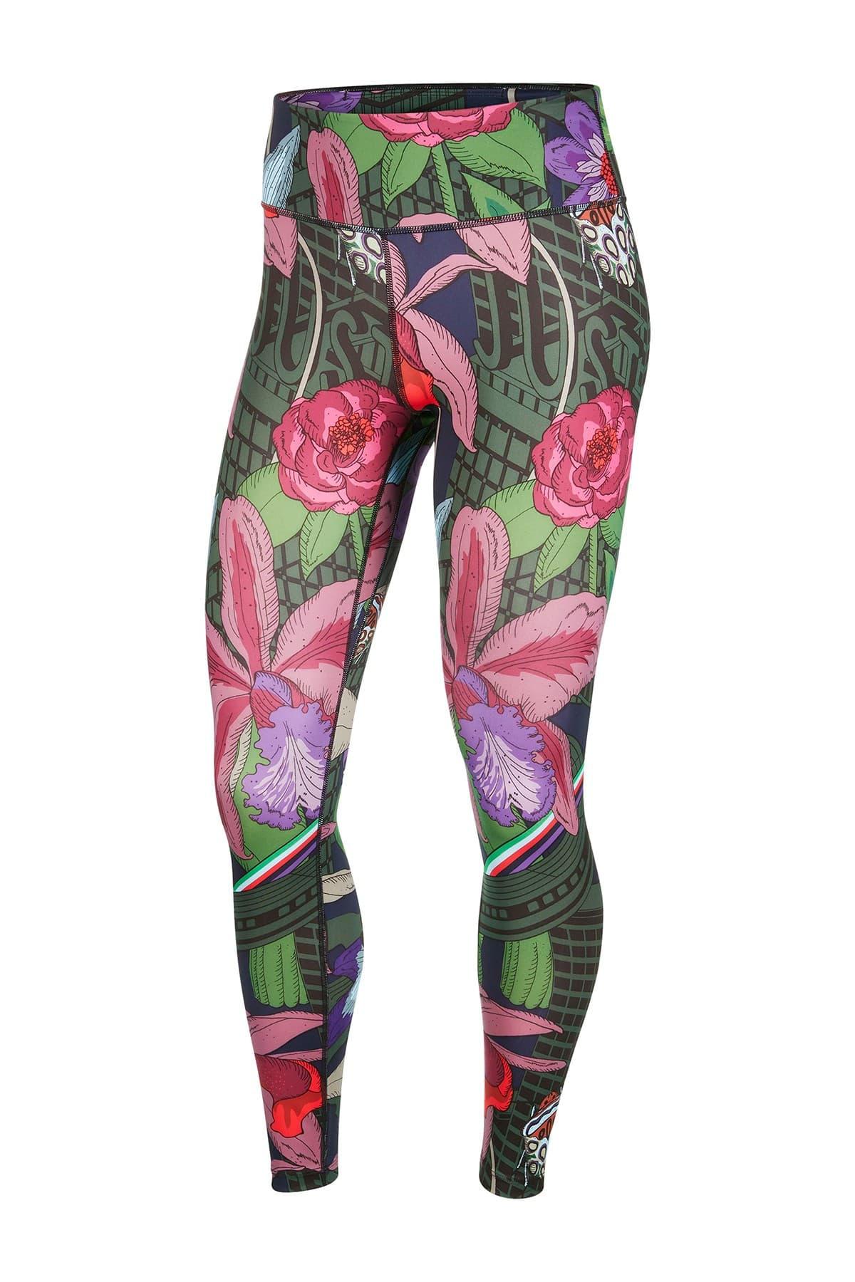 Nike Icon Clash Floral Tights in Black | Lyst