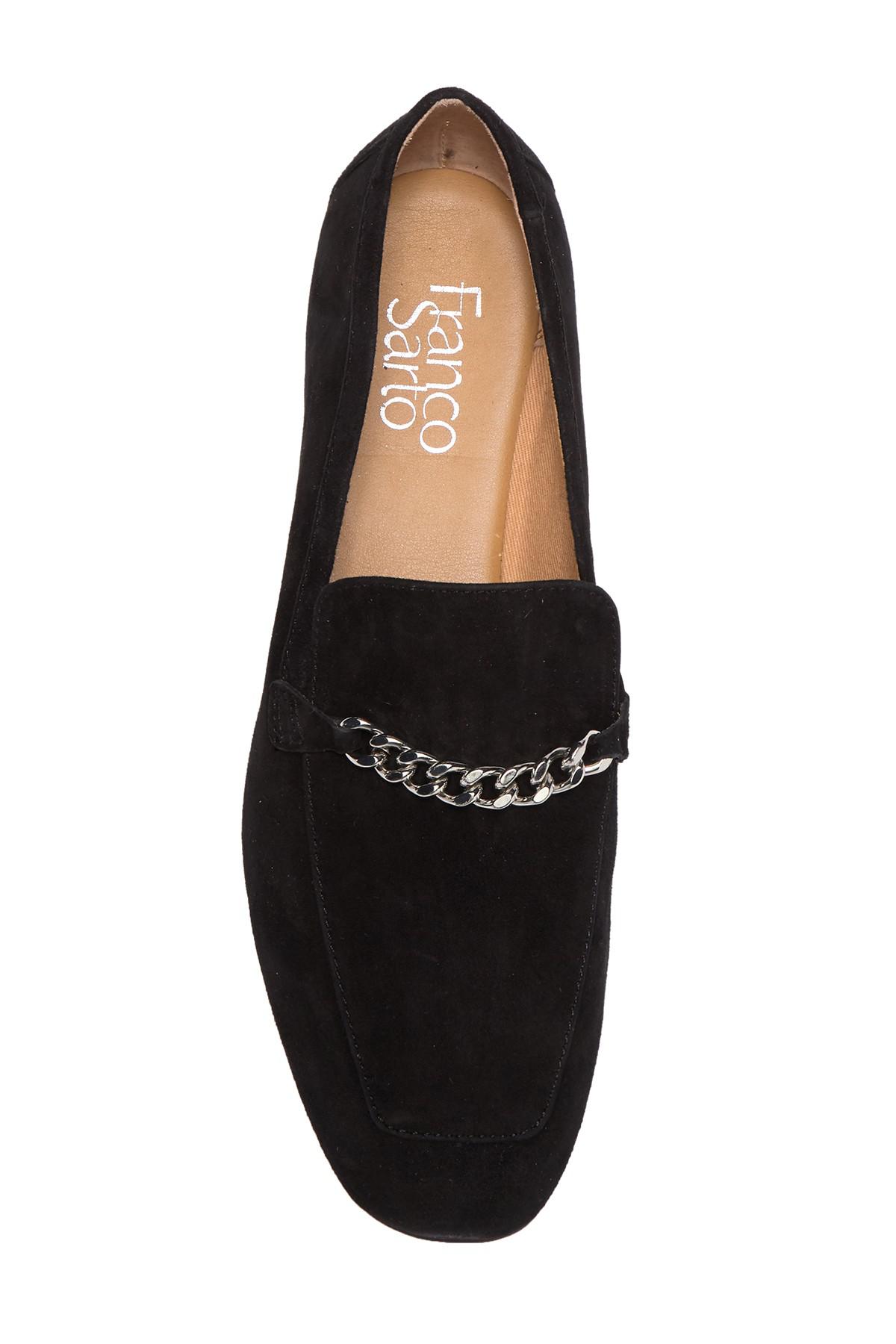 franco sarto dana suede chain loafer