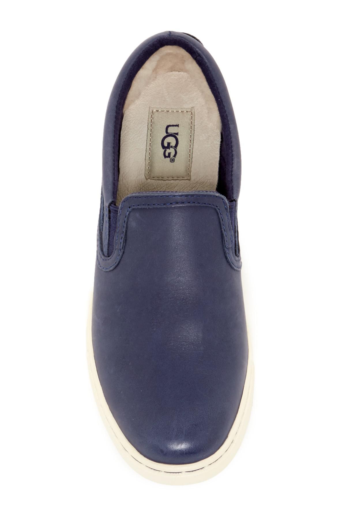ugg leather elastic sneakers