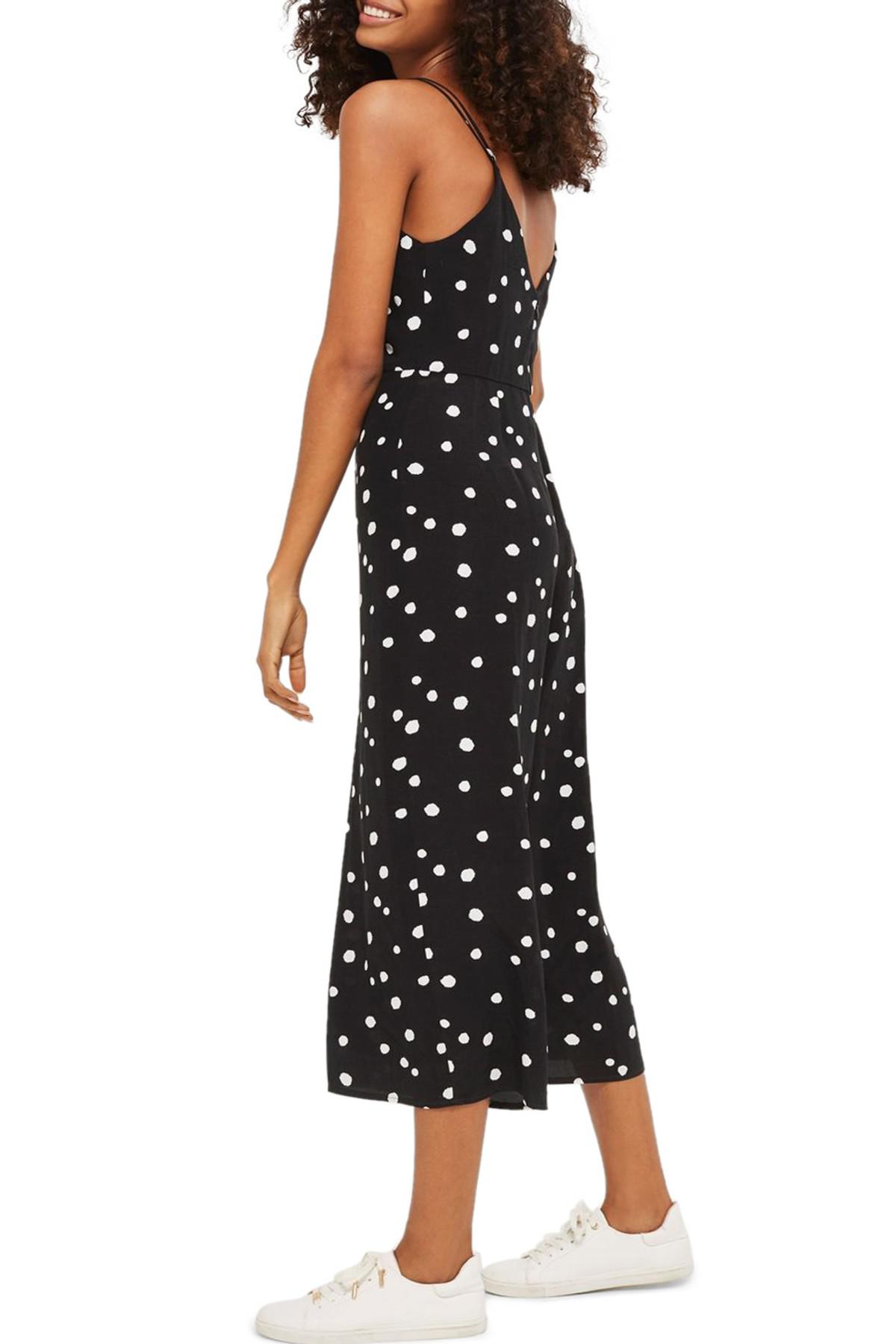 black and white spotty jumpsuit