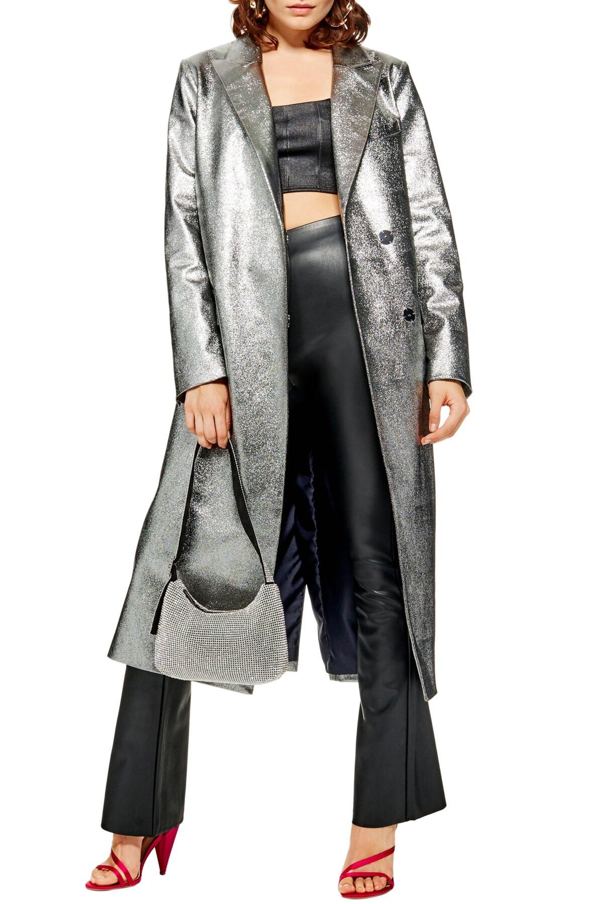 topshop silver jacket