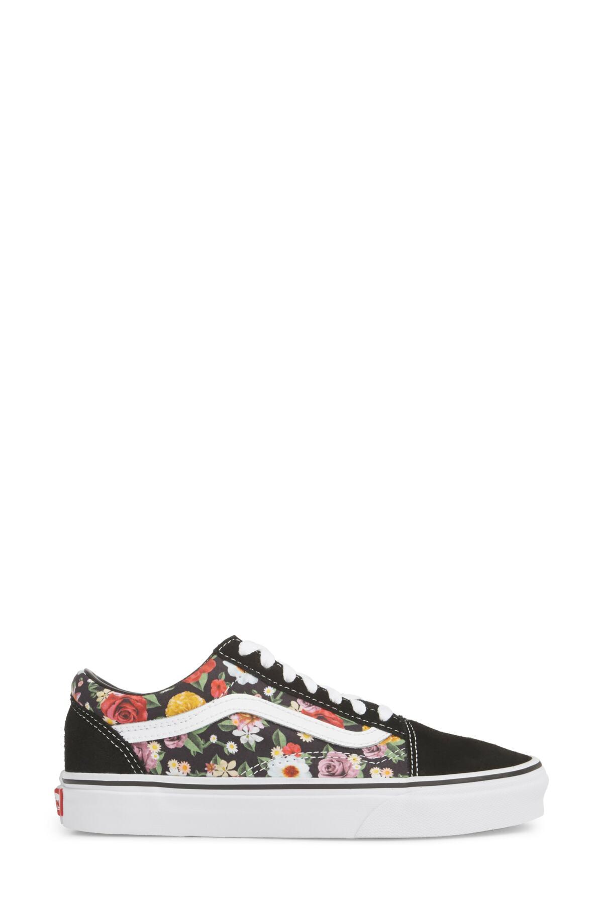 ua old skool lux floral sneaker