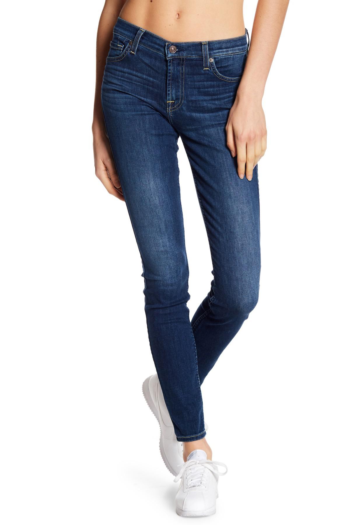 Lyst - 7 For All Mankind Gwenevere Skinny Jeans in Blue