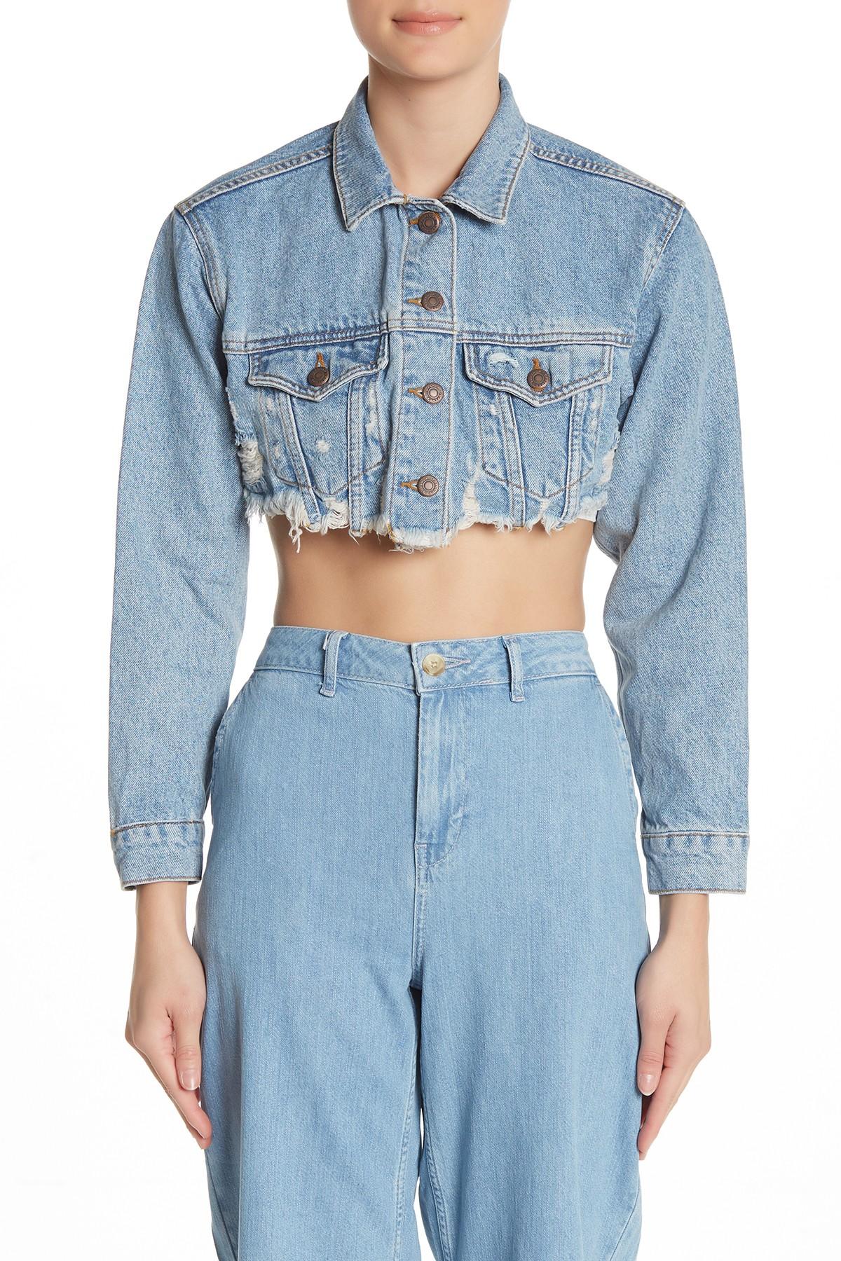 topshop cropped jean jacket