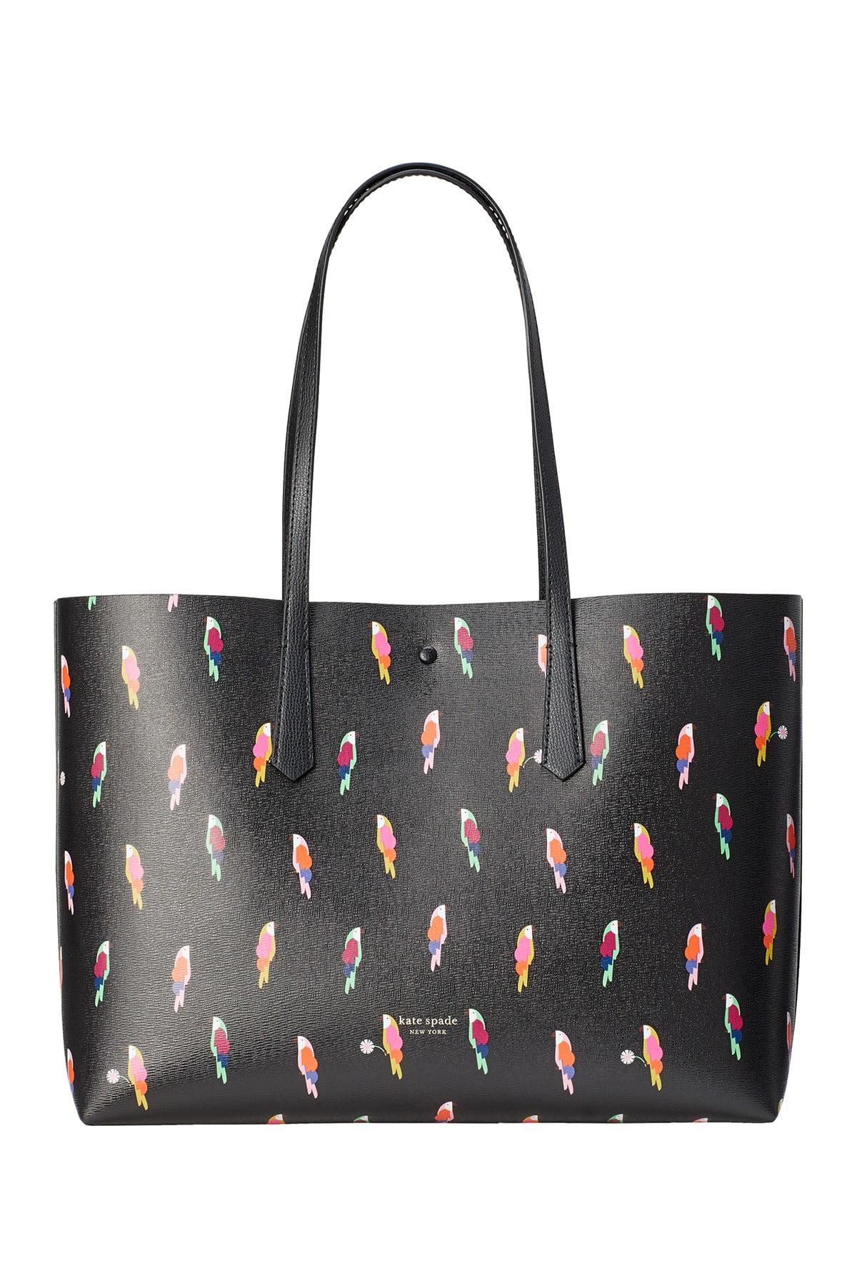 Kate Spade Parrot Print Tote Bag in Black | Lyst