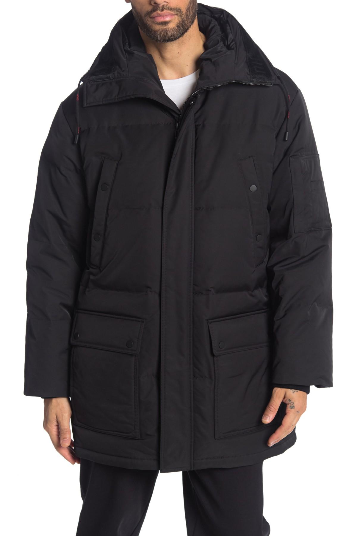 BOSS by HUGO BOSS Synthetic Melmus Puffer Parka in Black for Men - Lyst