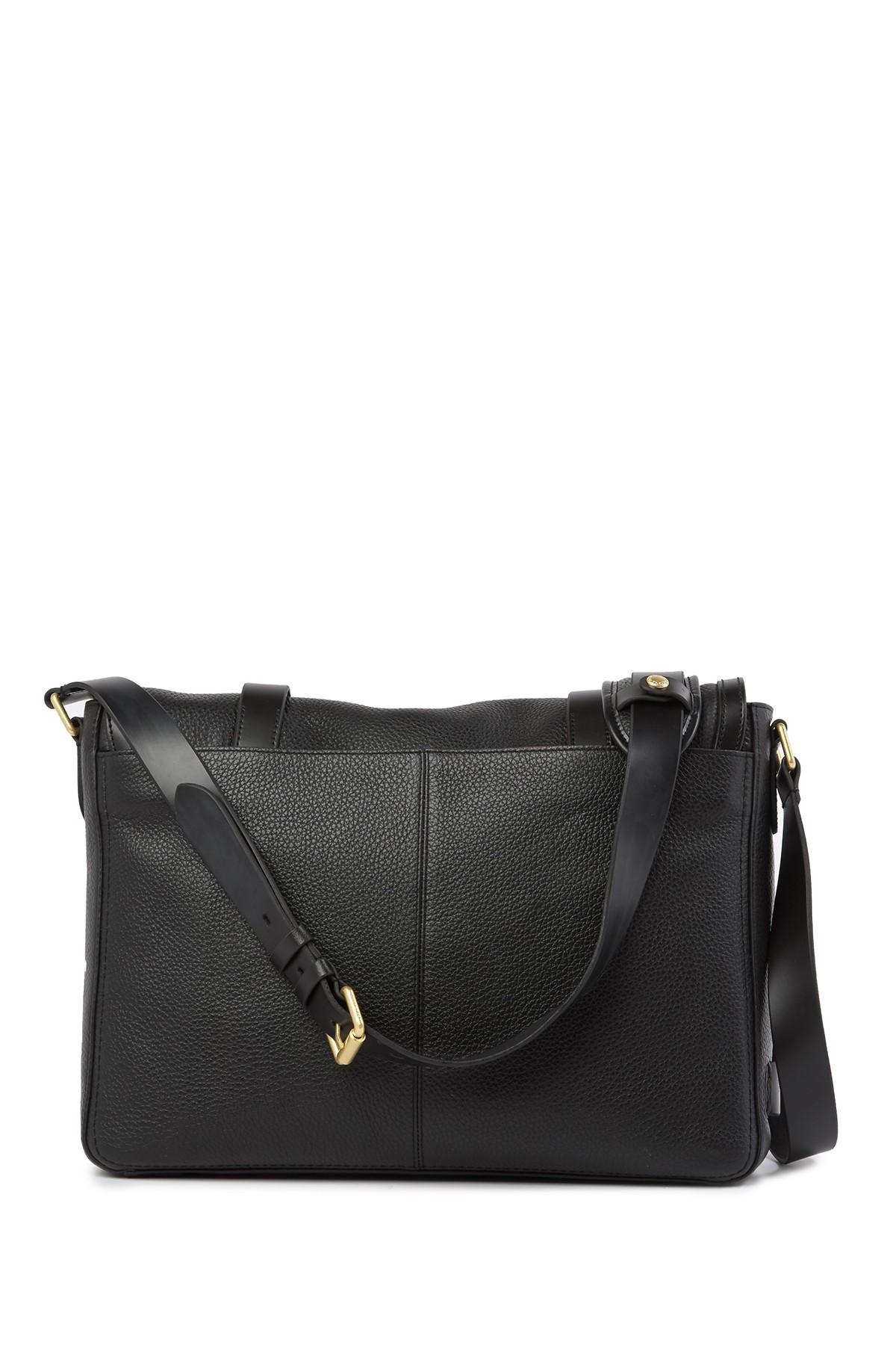 Cole Haan Brayton Leather Messenger Bag in Black for Men Lyst