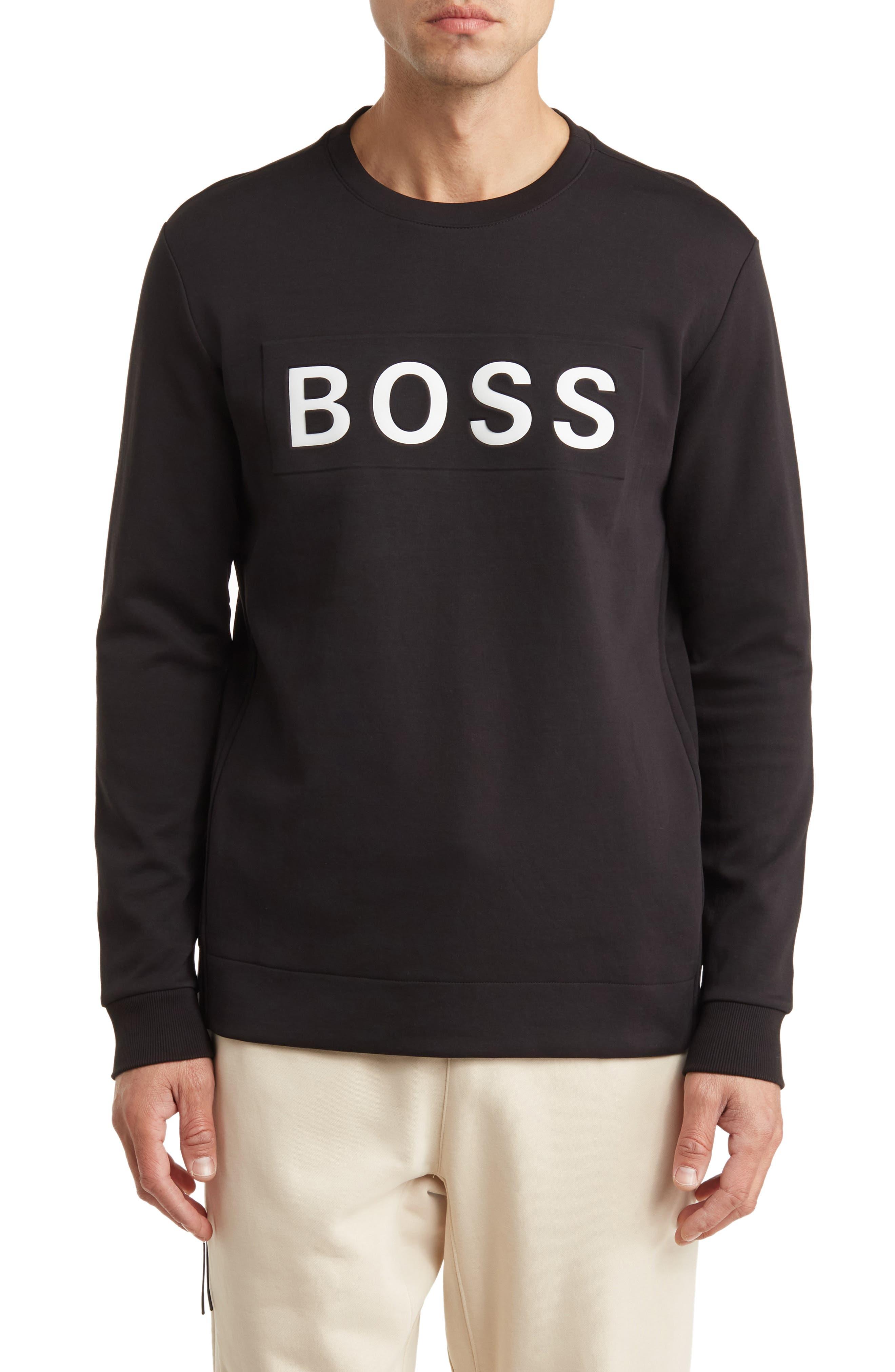 BOSS by HUGO BOSS Salbo Pullover Sweatshirt in Black for Men | Lyst