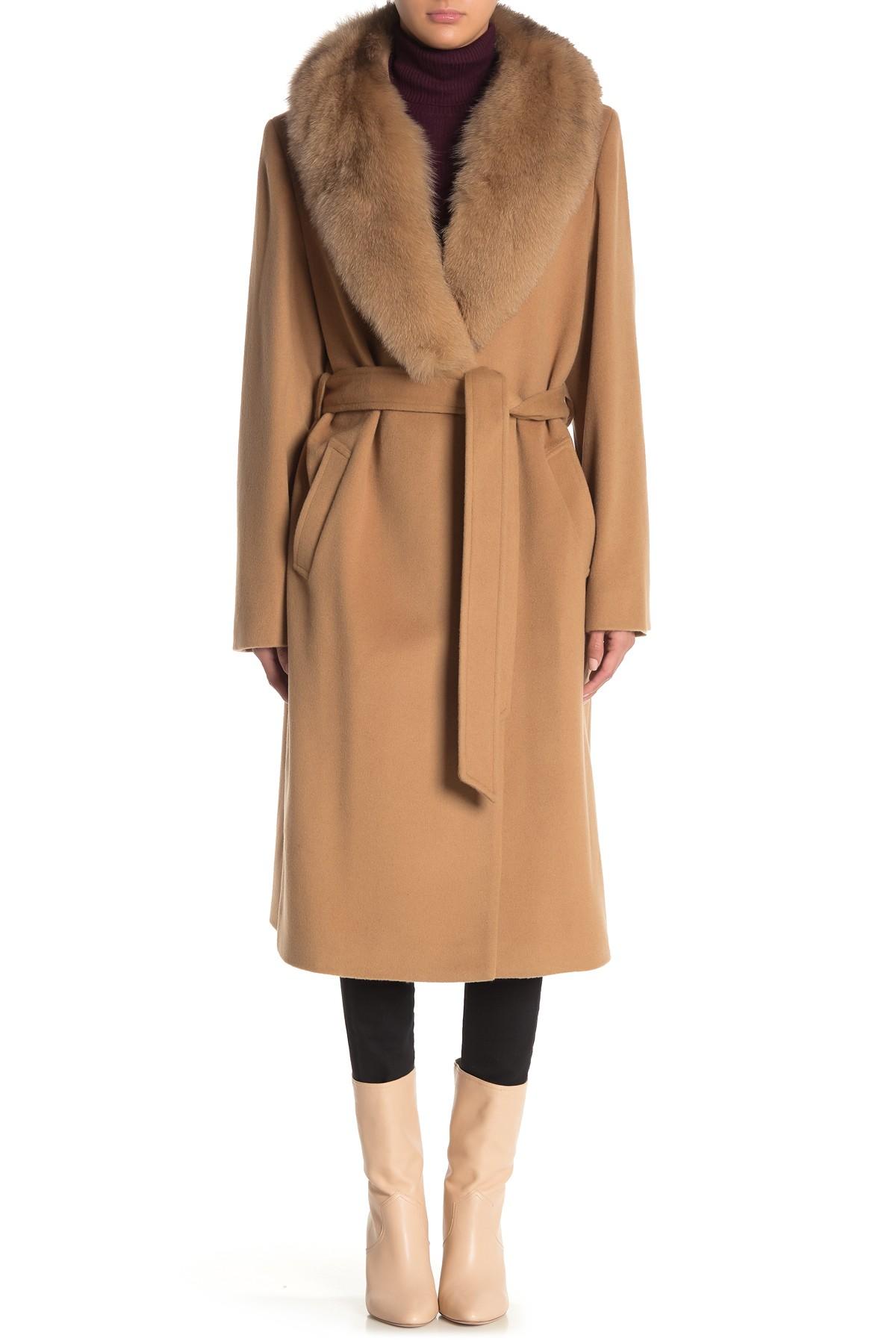 sofia cashmere wrap coat
