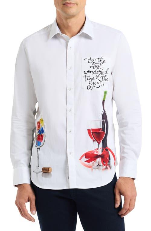 Robert Graham Holiday Cheers Cotton Dress Shirt in White for Men | Lyst Robert Graham Holiday Cheers Cotton Dress Shirt in White for Men | Lyst