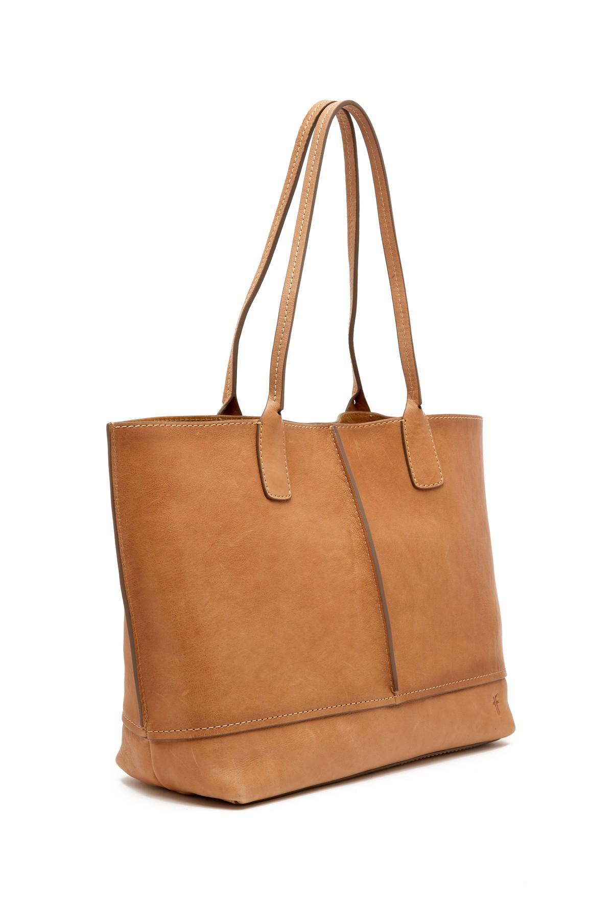 frye lucy leather tote