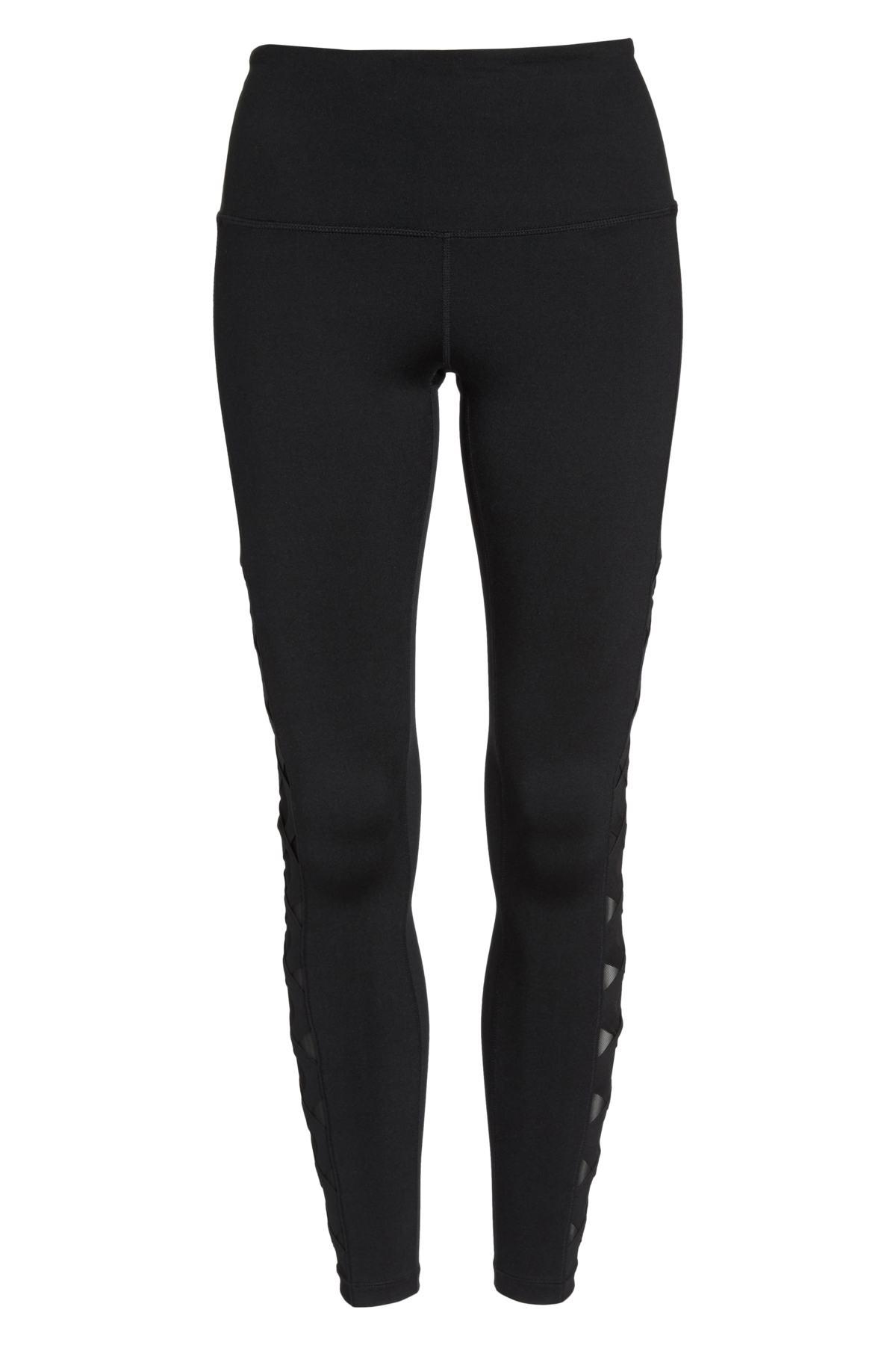 Zella Laser Cut High Waist Leggings in Black Lyst