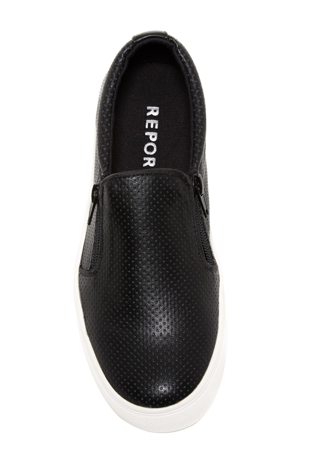 report black slip on sneakers