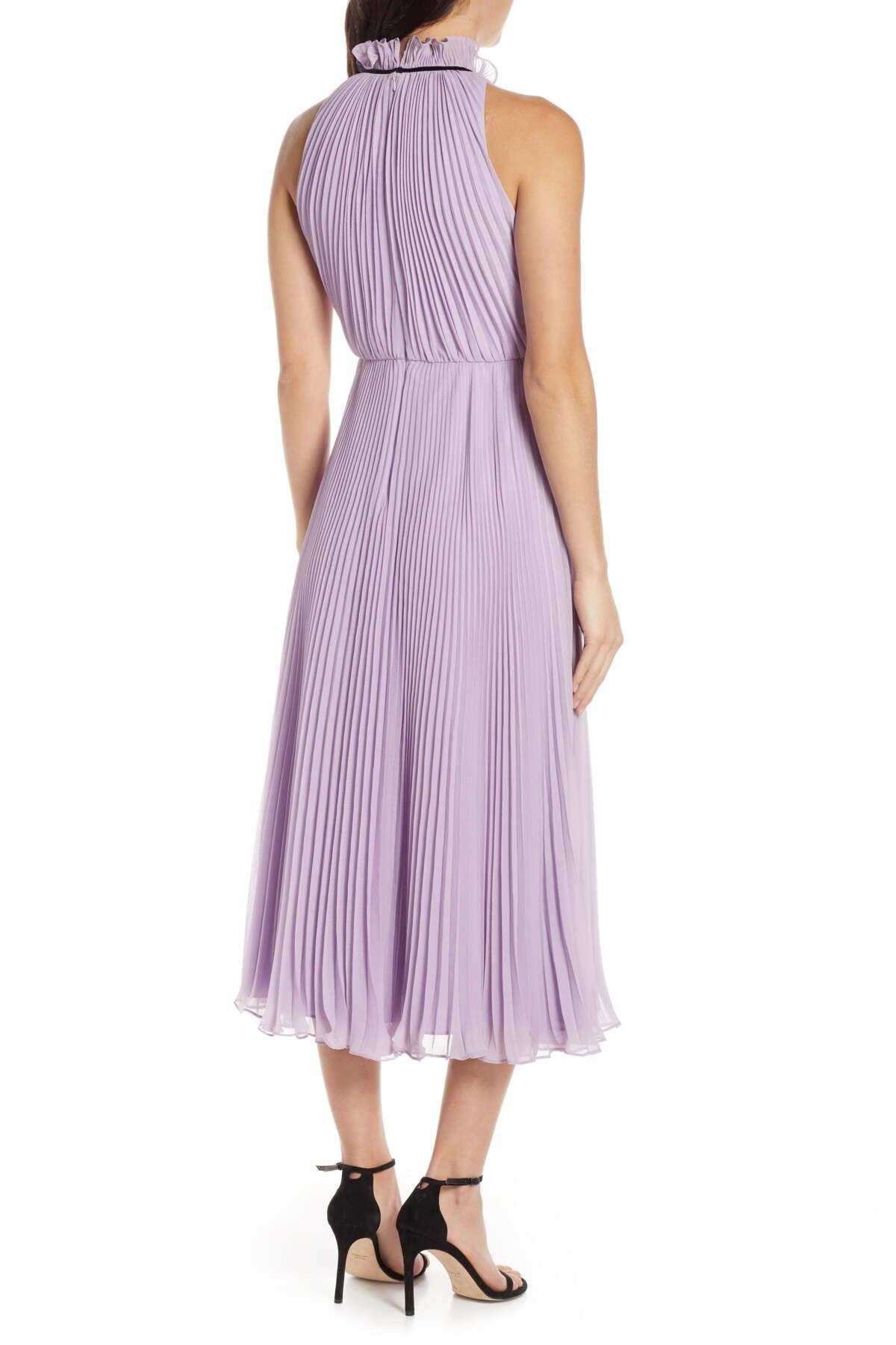 jill jill stuart blue pleated gown