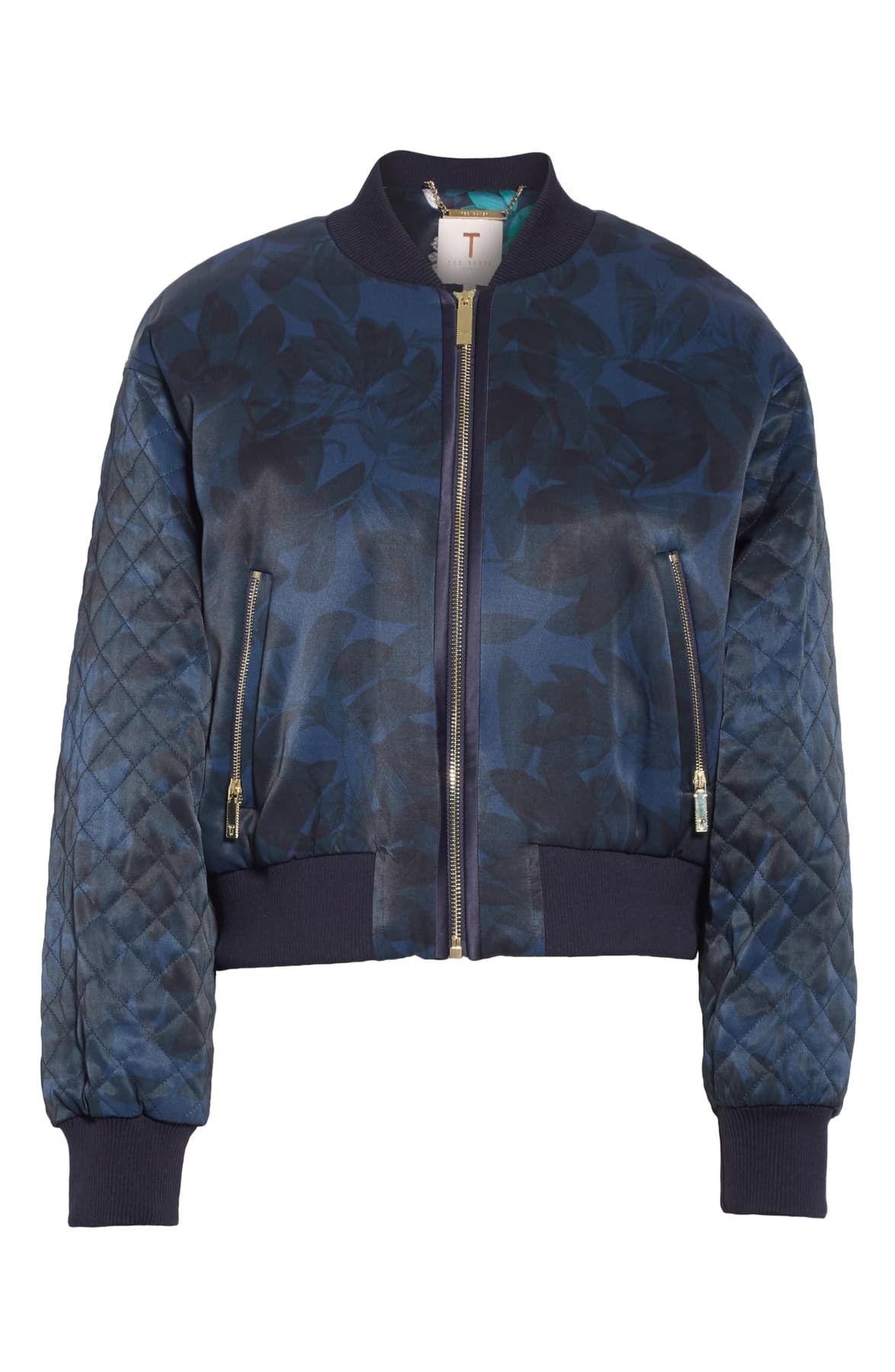 ted baker quilted bomber jacket