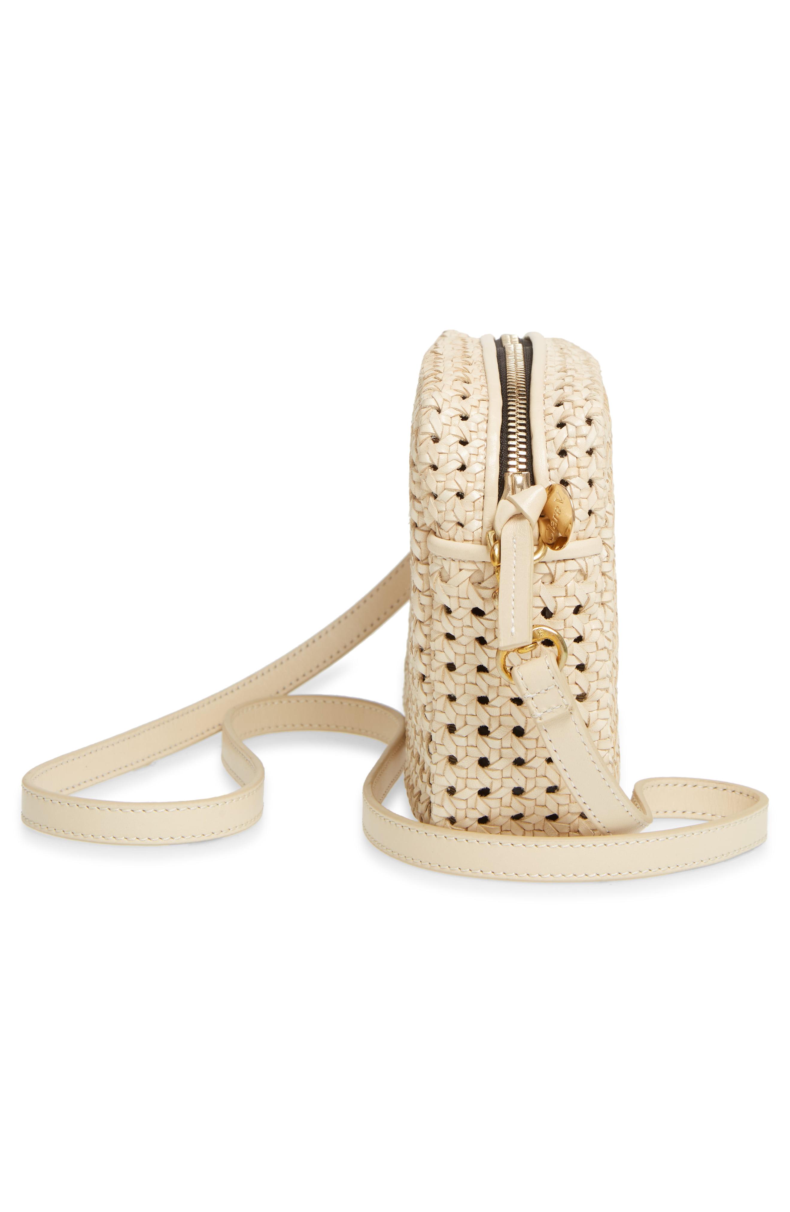 Clare V. Midi Sac Woven Leather Crossbody Bag