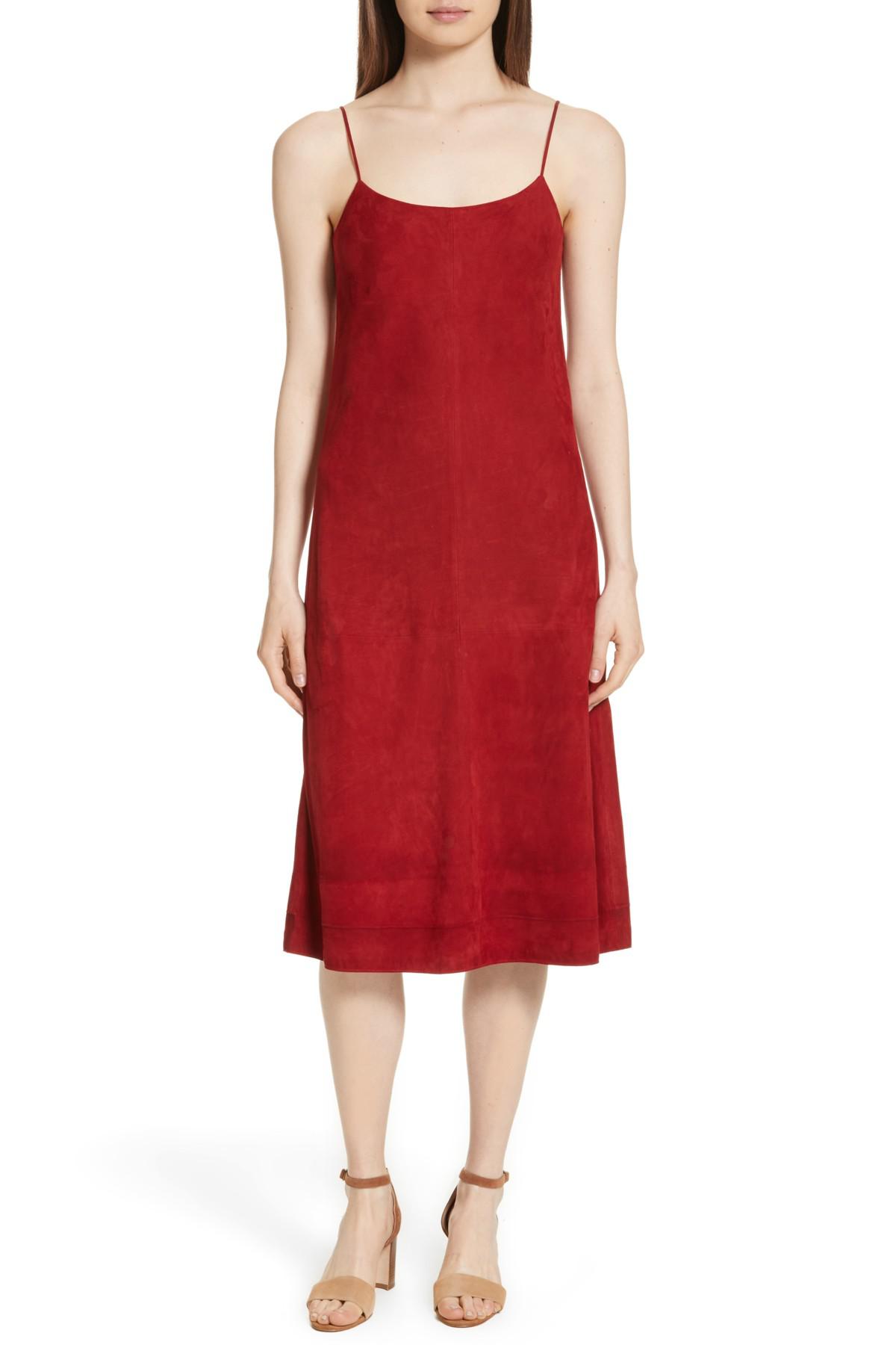 suede slip dress