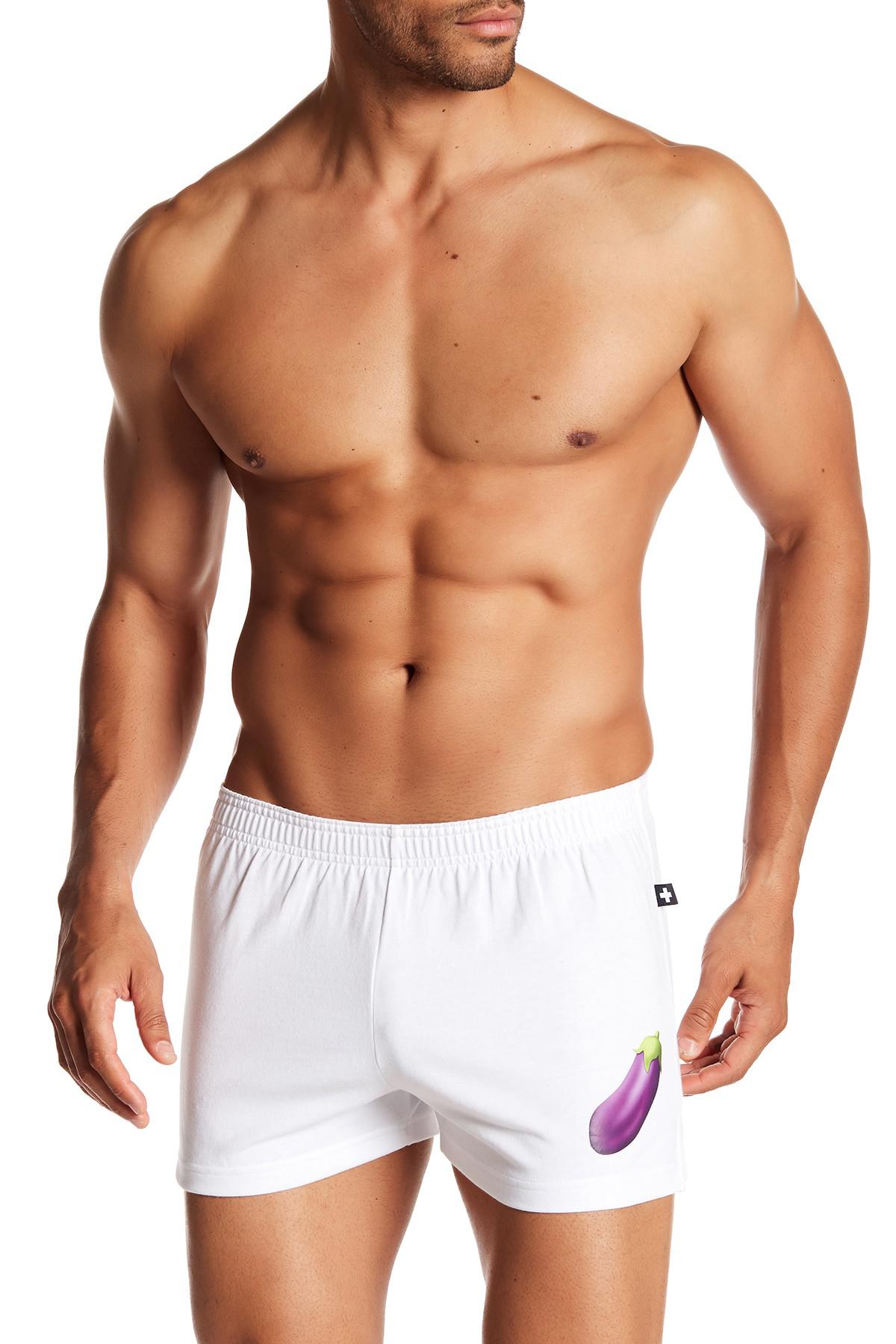 eggplant swim trunks