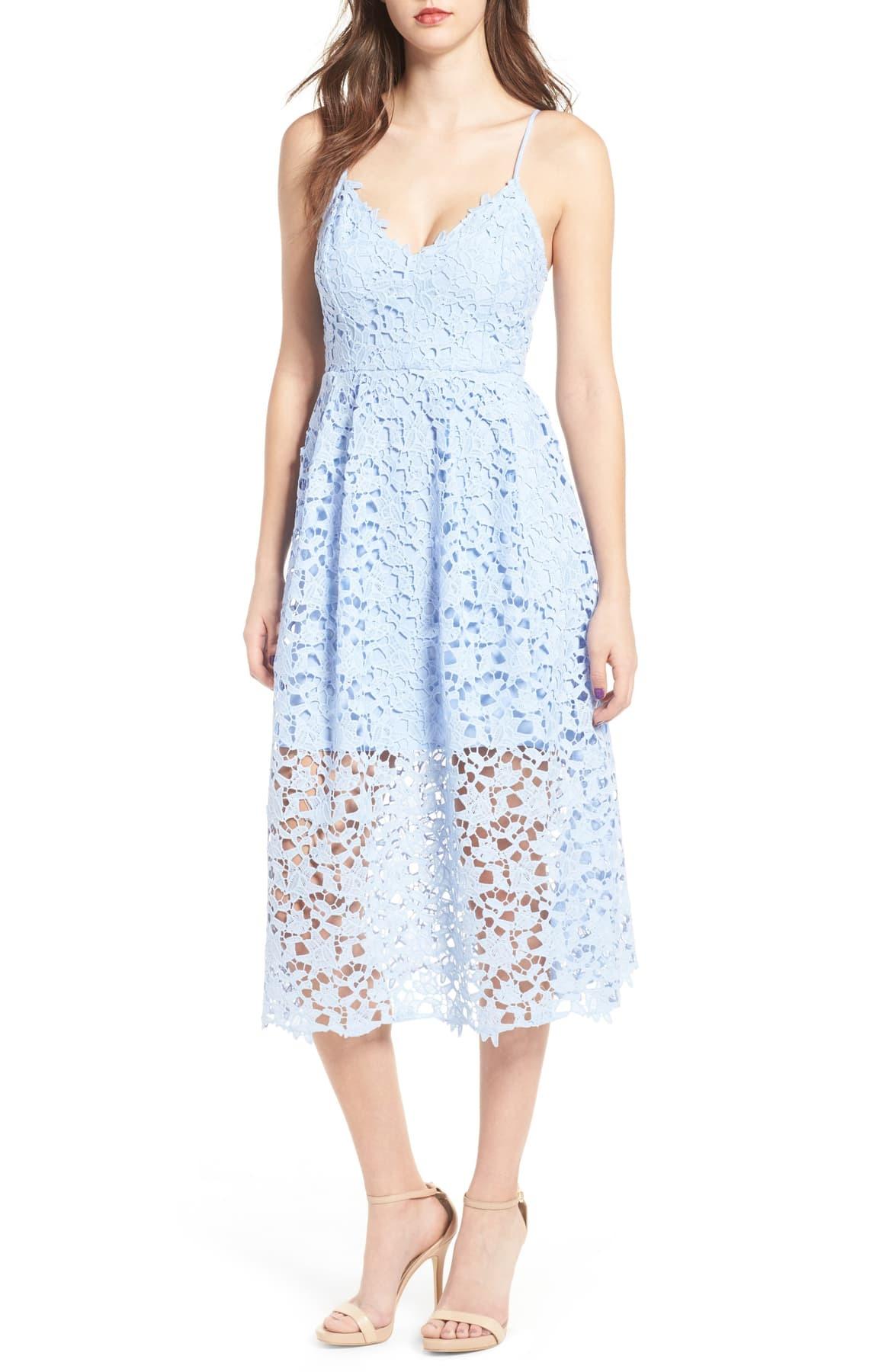 periwinkle blue midi dress