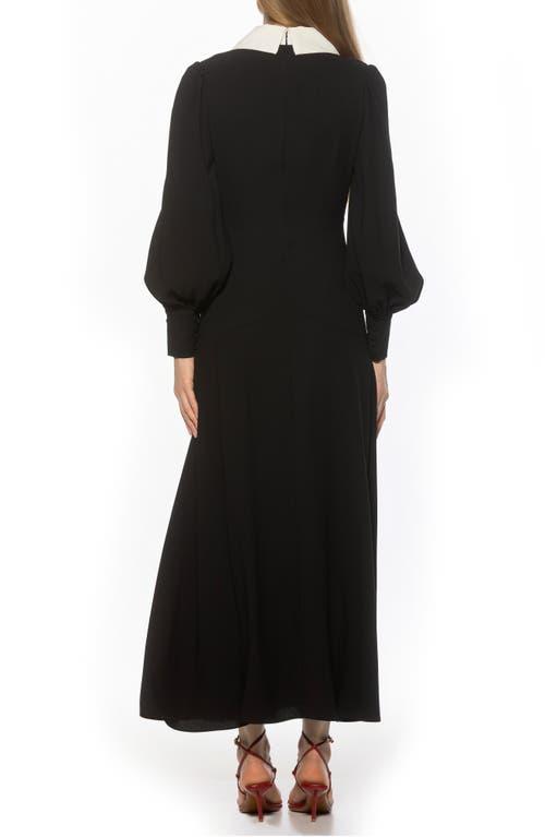 kate collared long sleeve maxi dress alexia admor Alexia Admor Kate Collared Long Sleeve Maxi Dress in Black