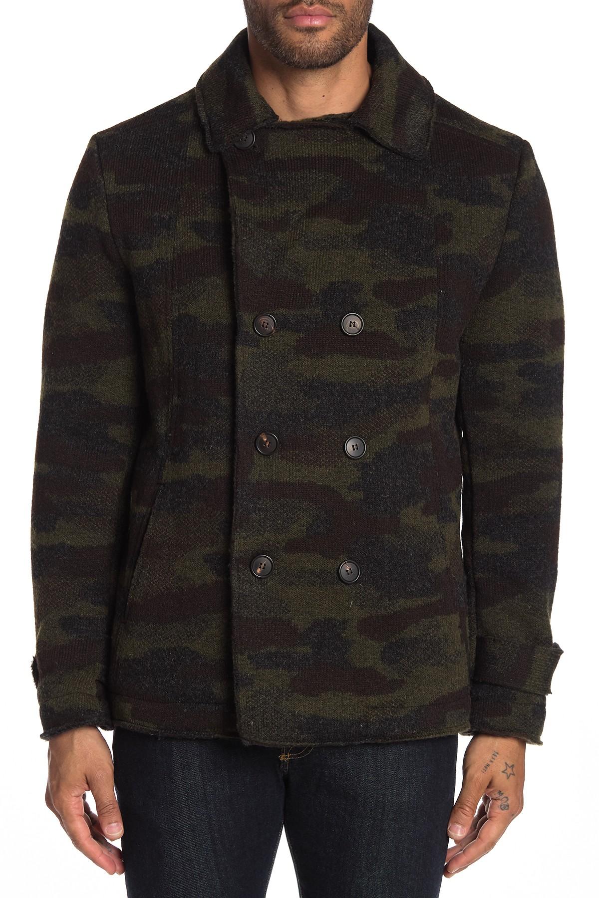 Slate & Stone Synthetic Daren Camouflage Peacoat in Green Camo (Green