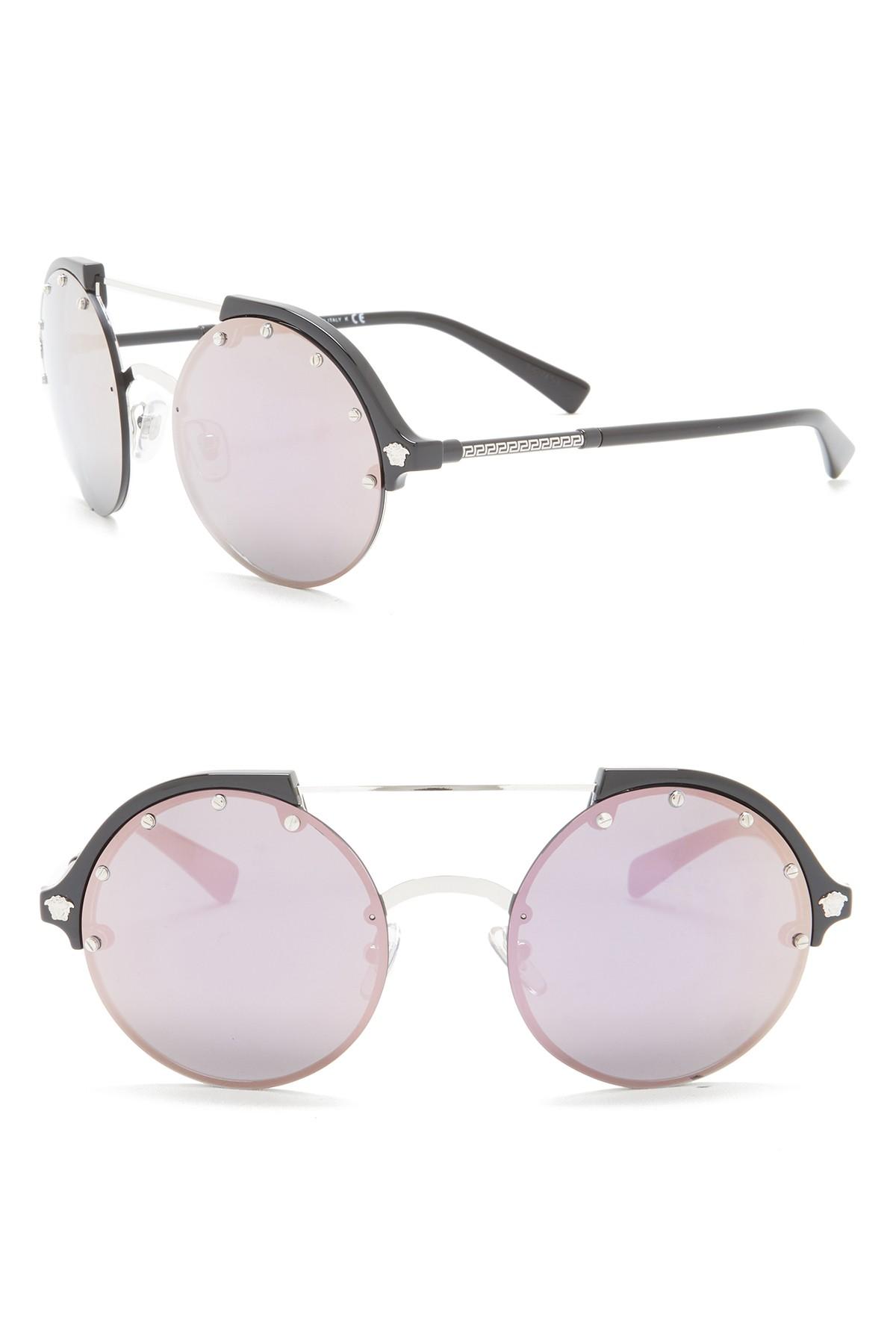 versace 53mm round sunglasses