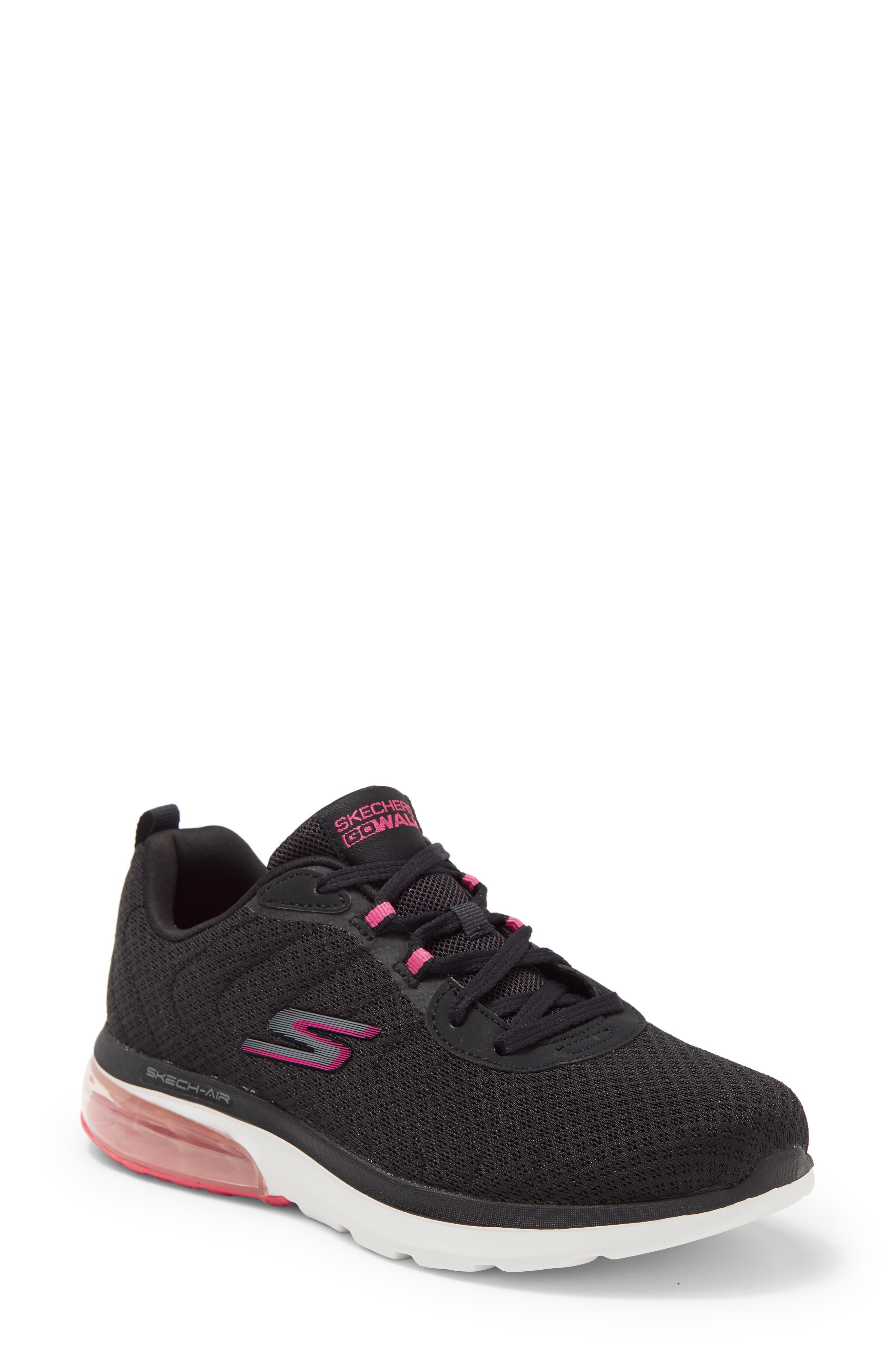 Skechers Go Walk Air 2.0 Dynamic Virtue Sneaker In Black/hot Pink At  Nordstrom Rack | Lyst