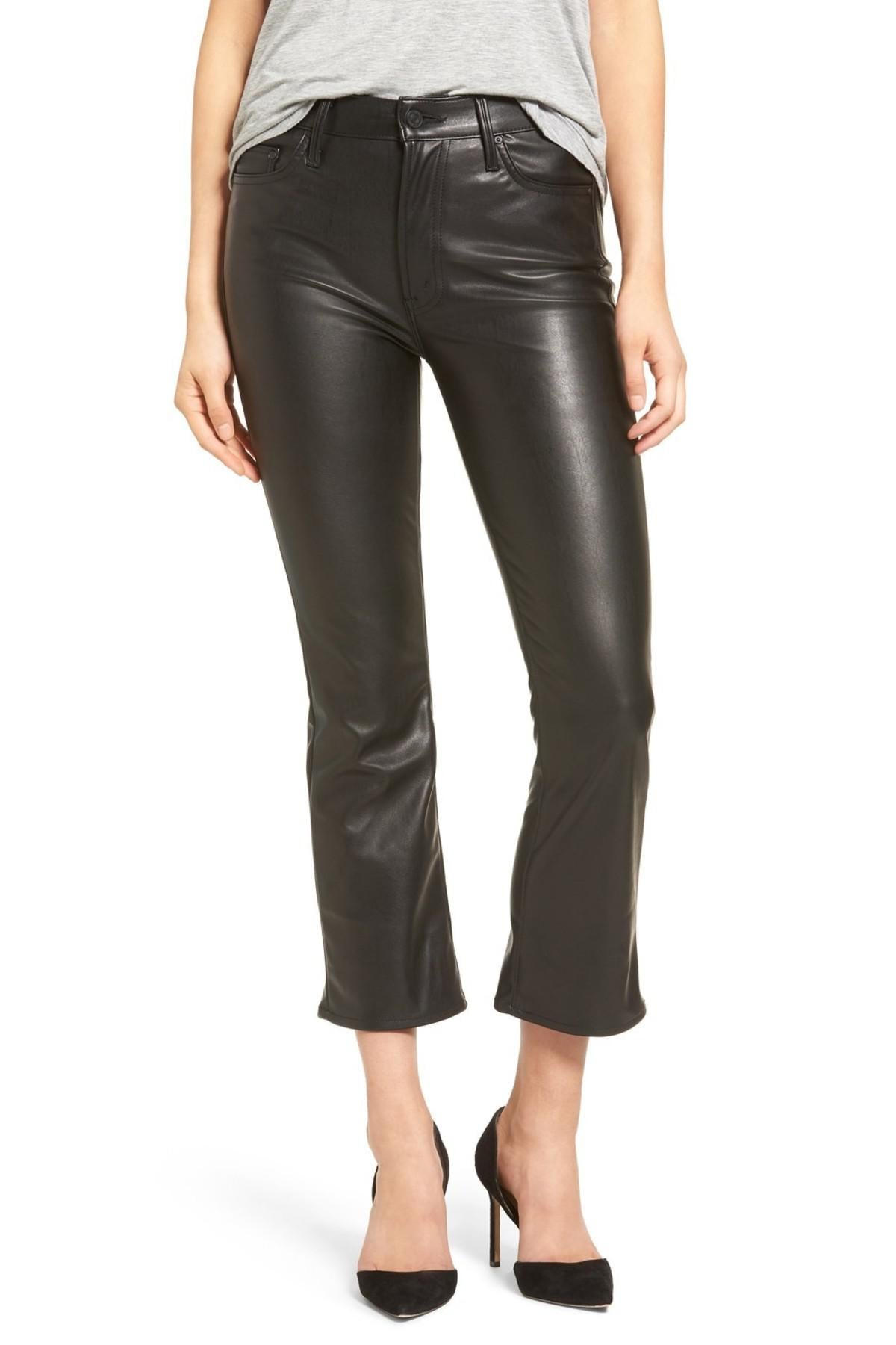Insider Faux Leather Crop Bootcut Pants 