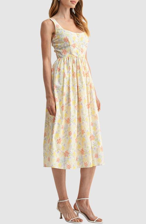 strapless open back dress Floral Empire Waist Midi Dress  Anathallo Boutique