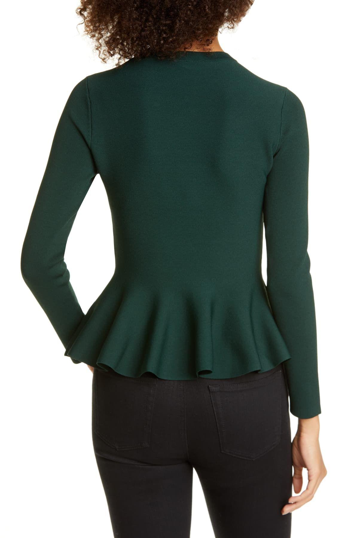 peplum sweater jacket