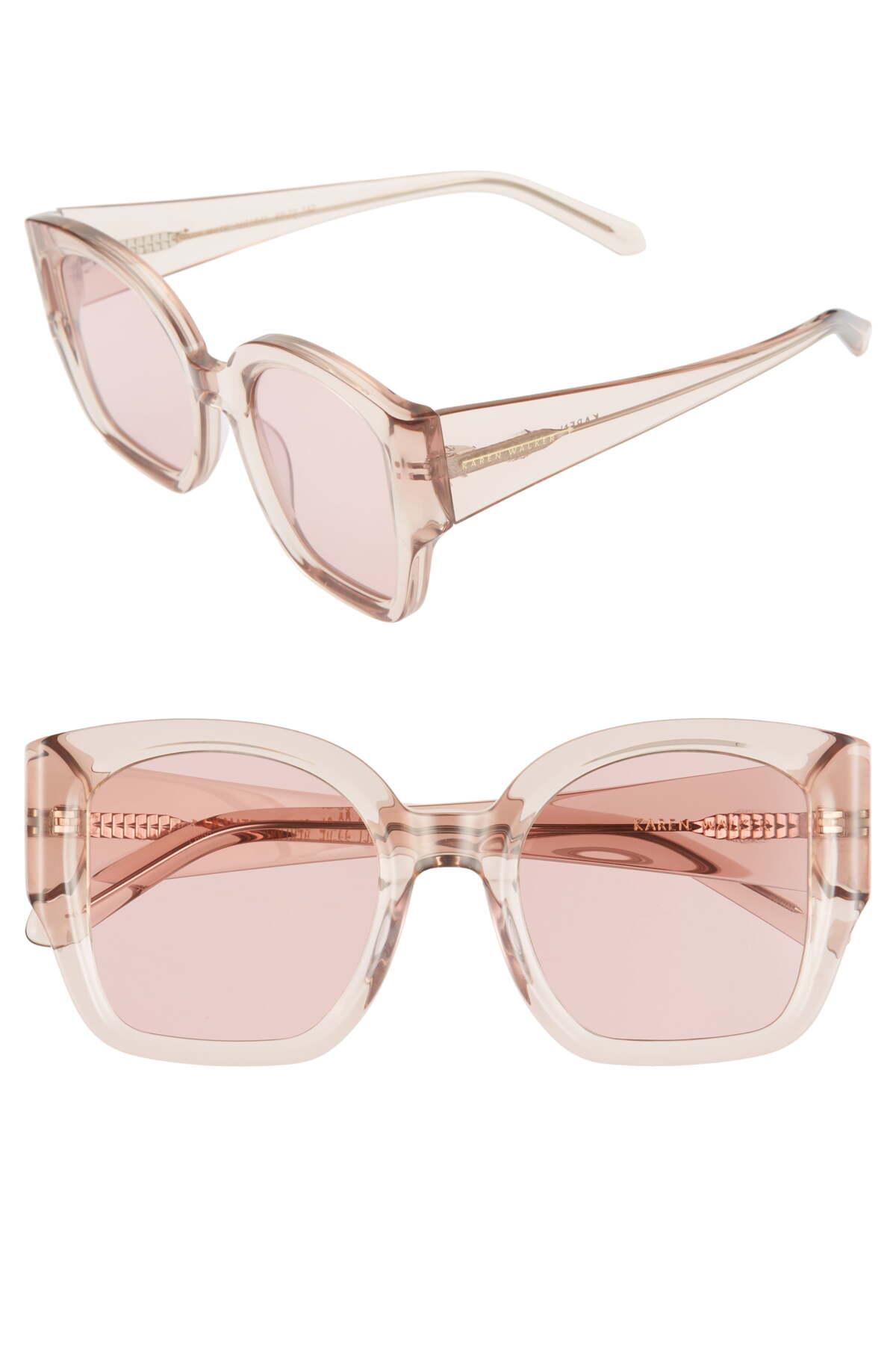 Karen Walker Checkmate 49mm Sunglasses in Pink - Lyst