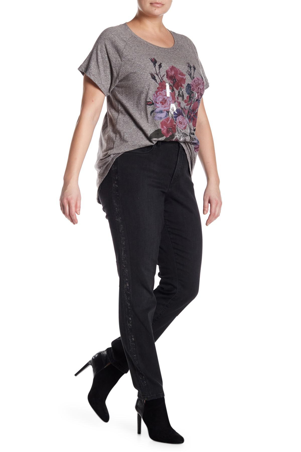glitter side stripe trousers