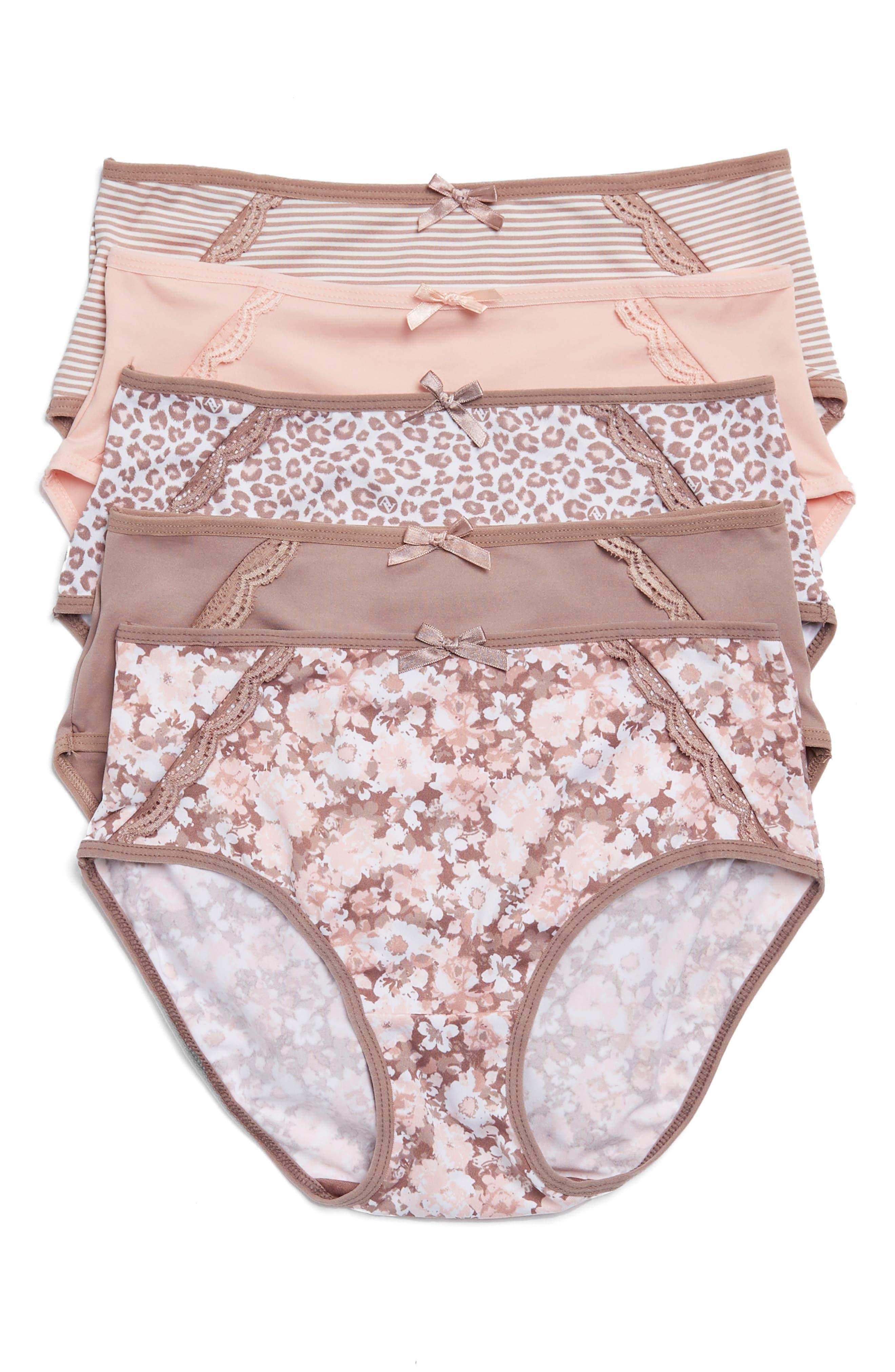 Adrienne Vittadini Everyday Lace Full Briefs in Pink