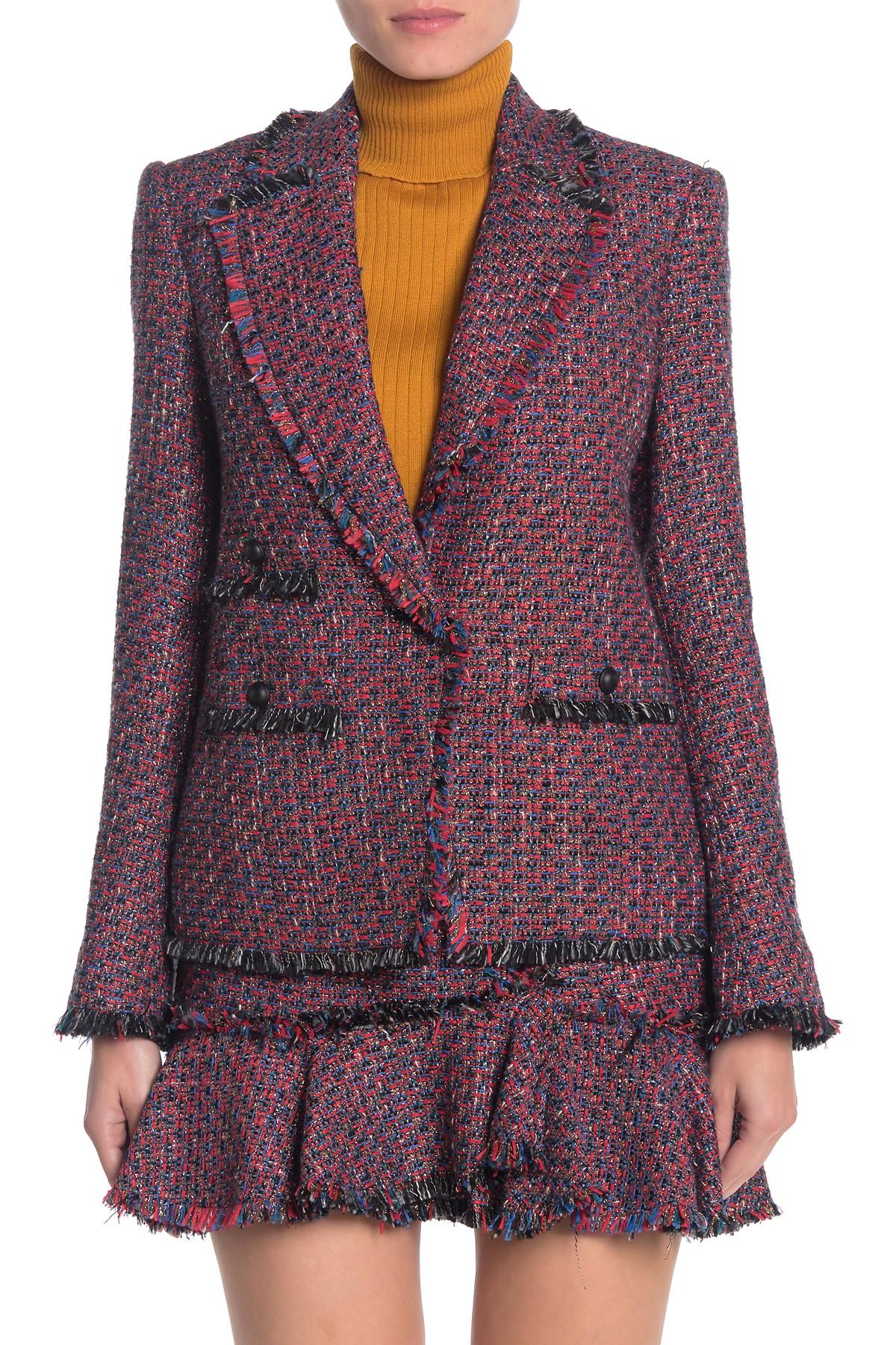 frayed tweed jacket