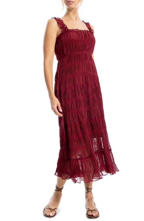 chinese dress ladies Max Studio Women's Crepe Flutter Sleeve Smocked Maxi Dress, Red at Amazon  Women's Clothing store