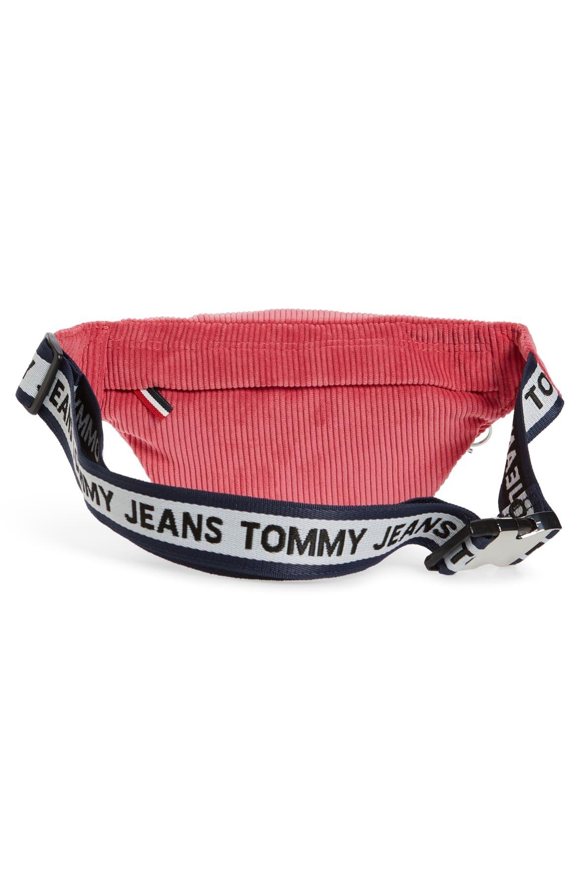 Tommy Hilfiger Denim Tommy Jeans Logo Tape Claret Red Corduroy Bum 