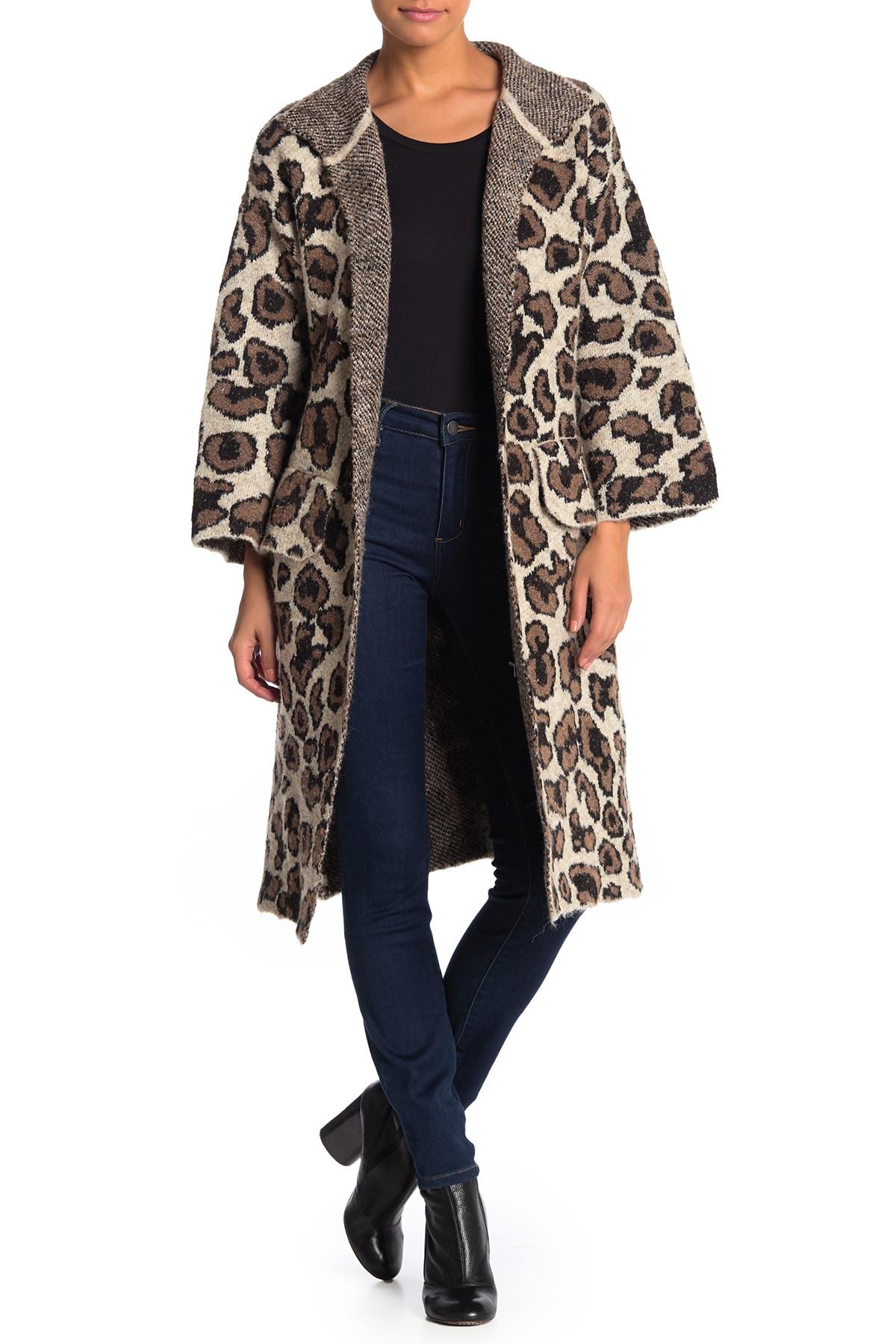 love token leopard sweater