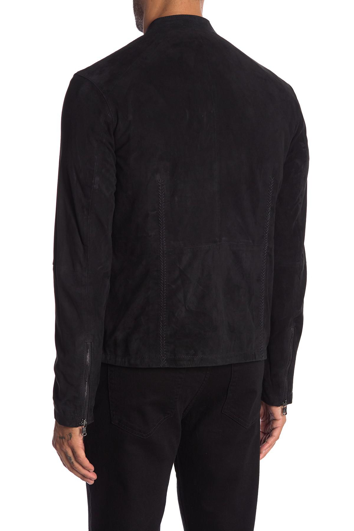 John Varvatos James Bond Suede Jacket in Black for Men - Lyst