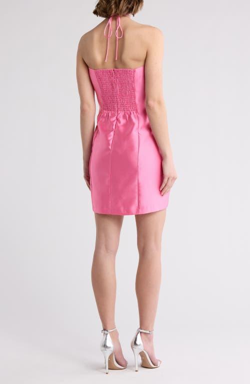 Hutch Skyla Halter Neck Minidress in Pink | Lyst