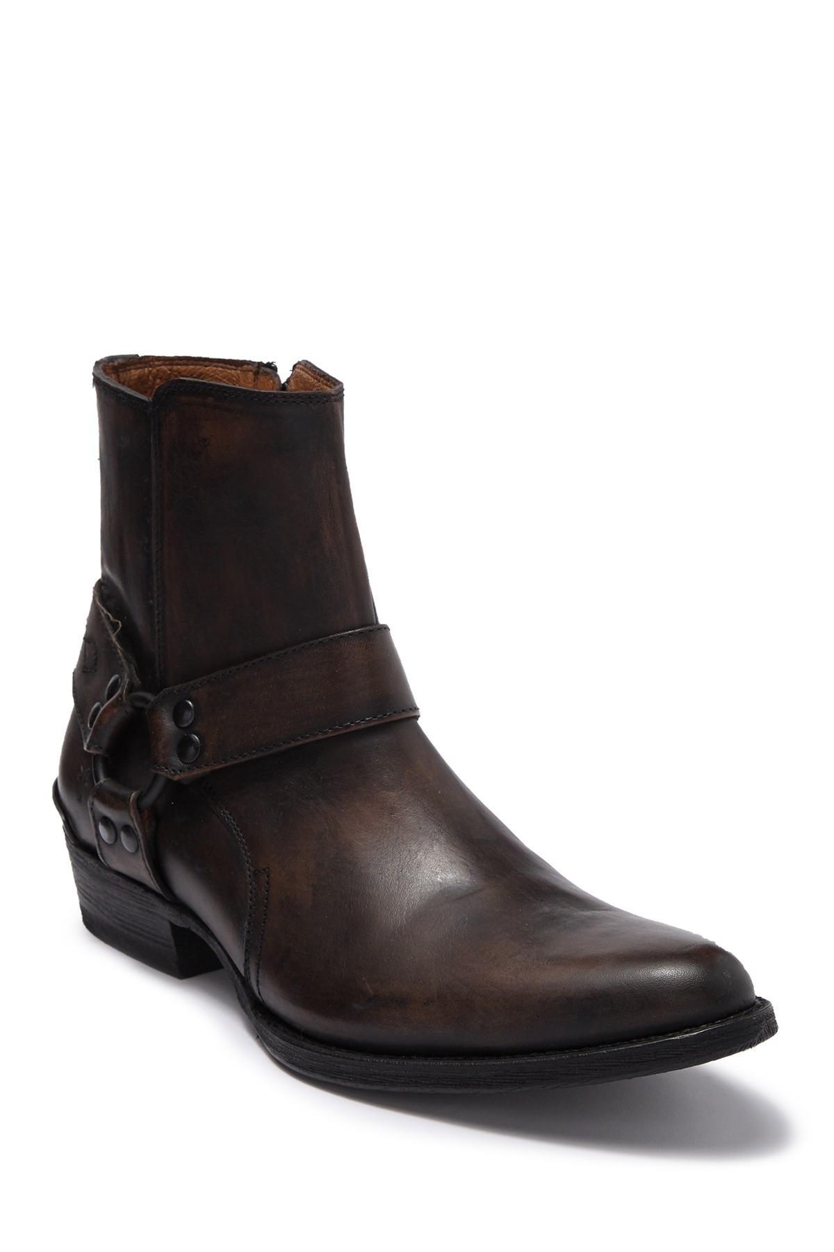 Frye Leather Austin Inside Zip Harness Boot in Black for Men - Lyst