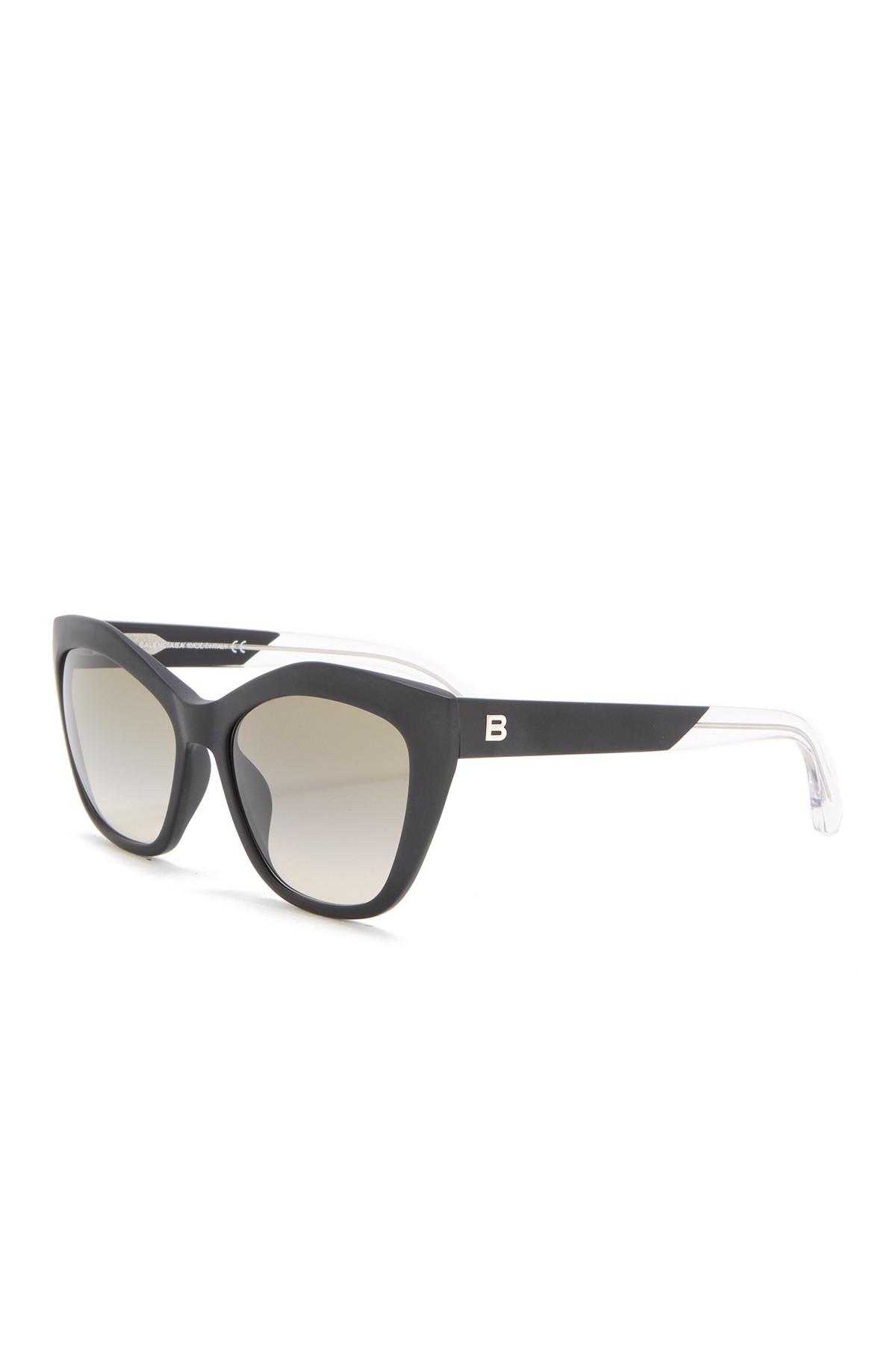 Balenciaga 56mm modified cat eye sunglasses discount