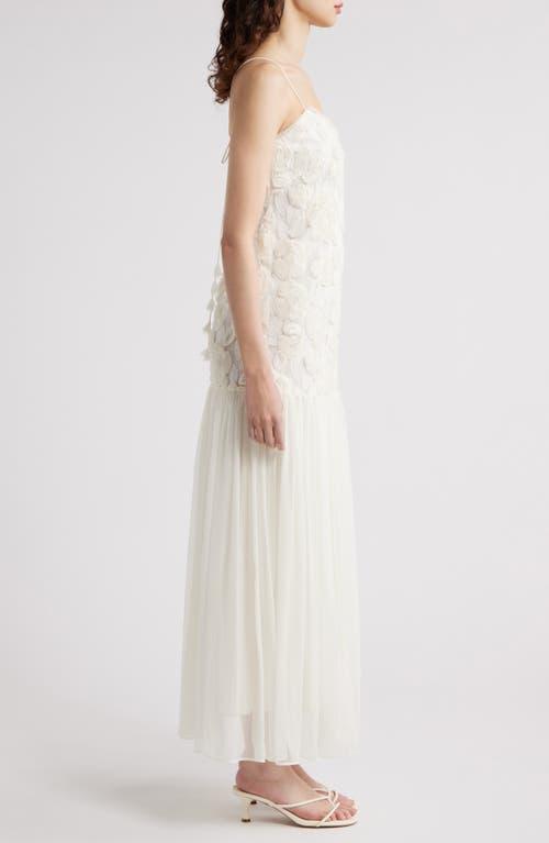Lucy Paris Arwen Floral Dropped Waist Maxi Dress in White | Lyst Lucy Paris Arwen Floral Dropped Waist Maxi Dress in White | Lyst