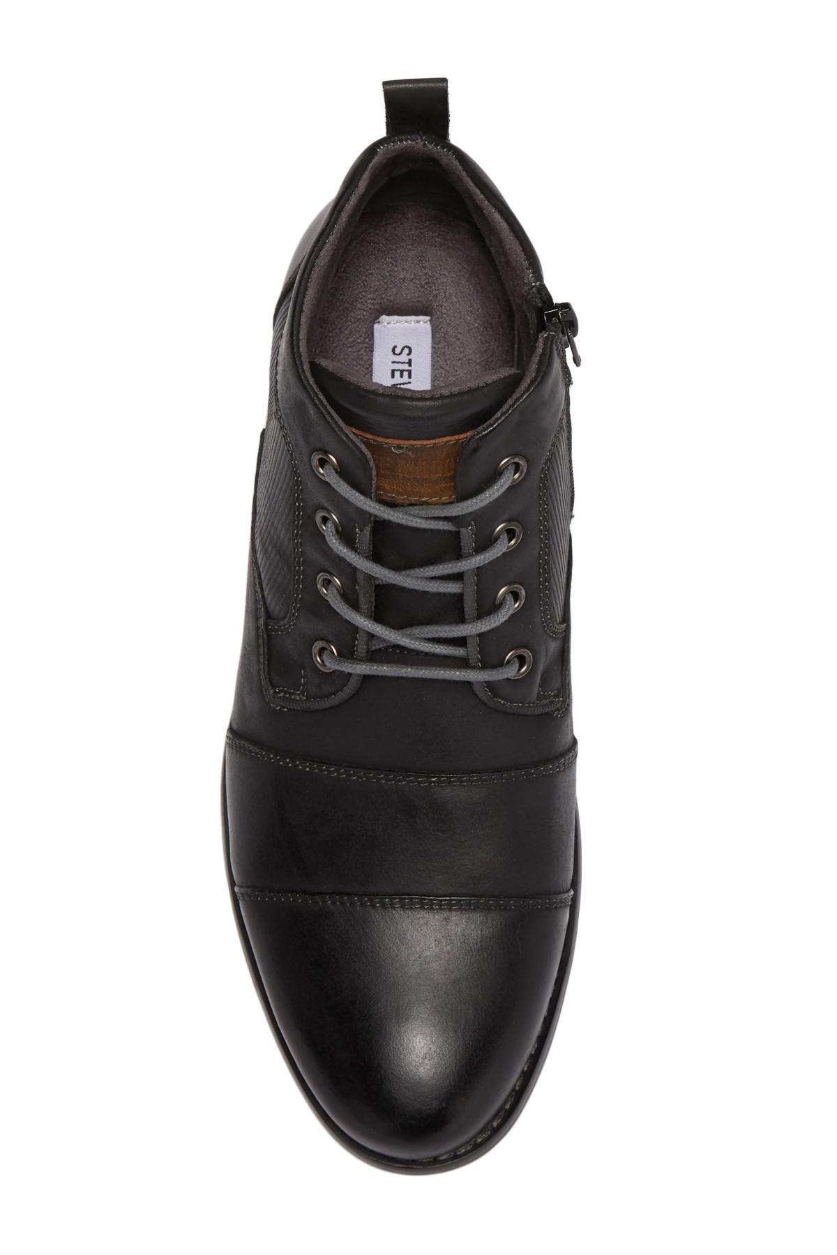 steve madden elect cap toe leather boot