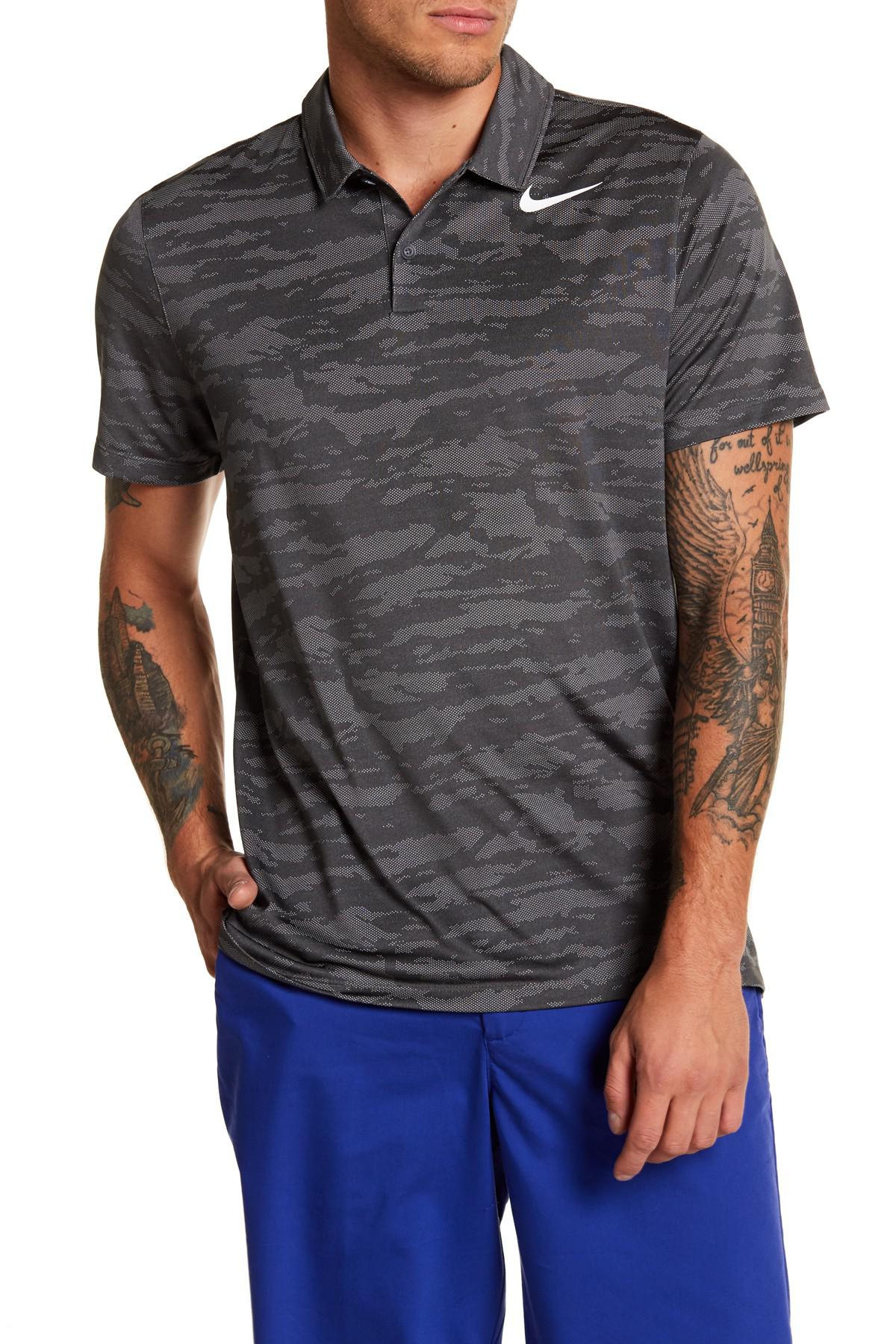 Luxe tumor hardwerkend Nike Camo Golf Polo Shirt in Gray for Men | Lyst