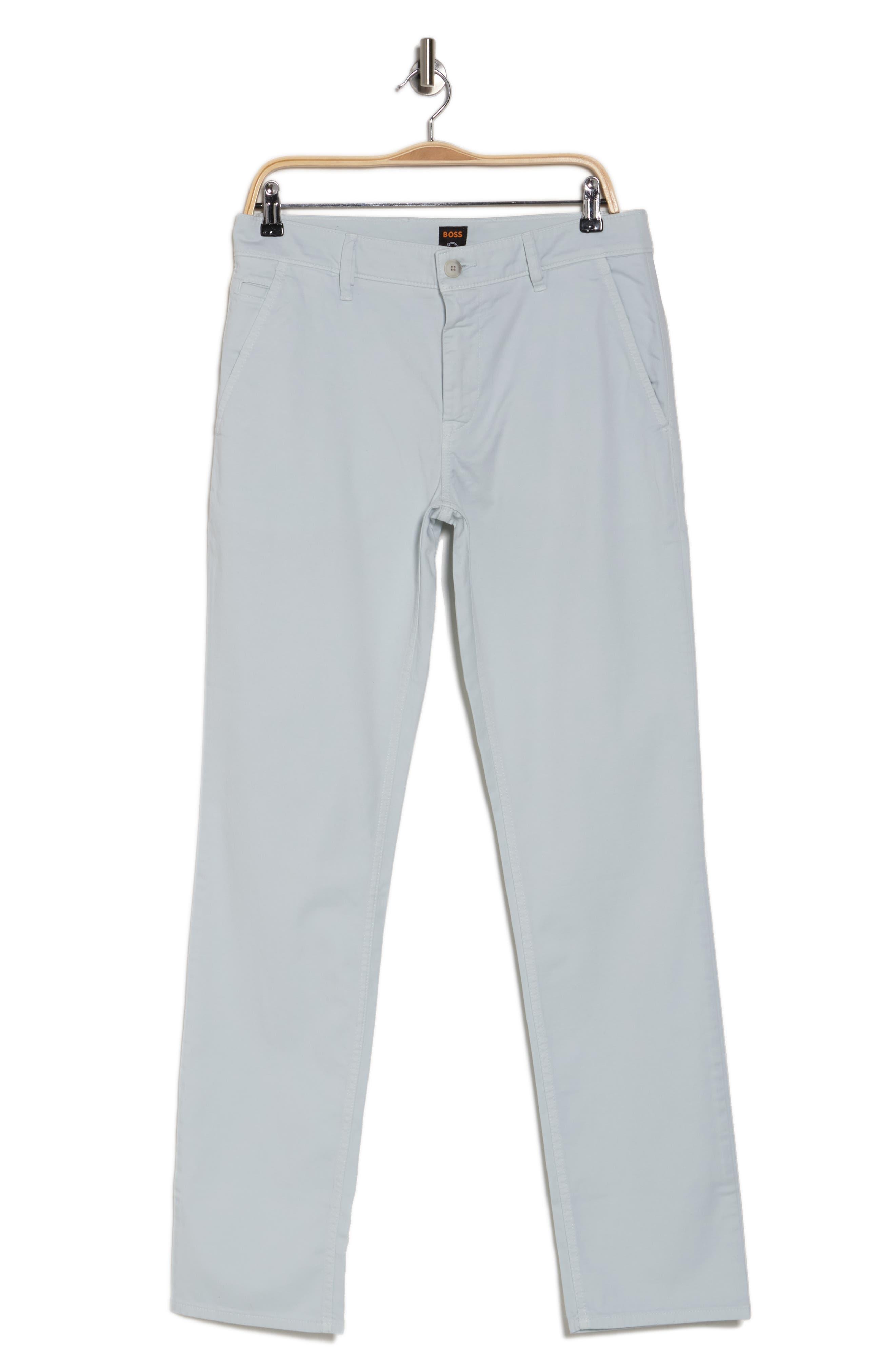 BOSS by HUGO BOSS Slim Cotton Blend Pants Gray for Men | Lyst