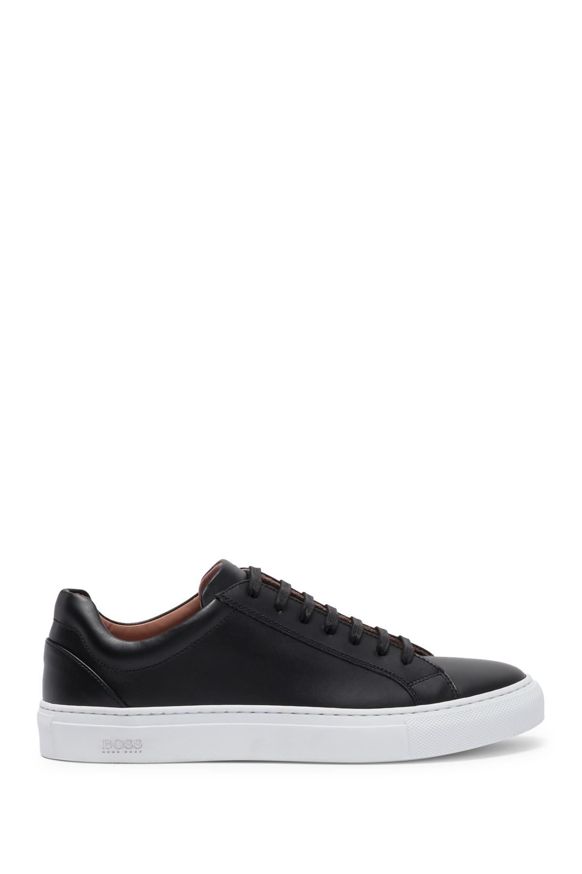 BOSS by Hugo Boss Low Cut Leather Sneaker Lyst